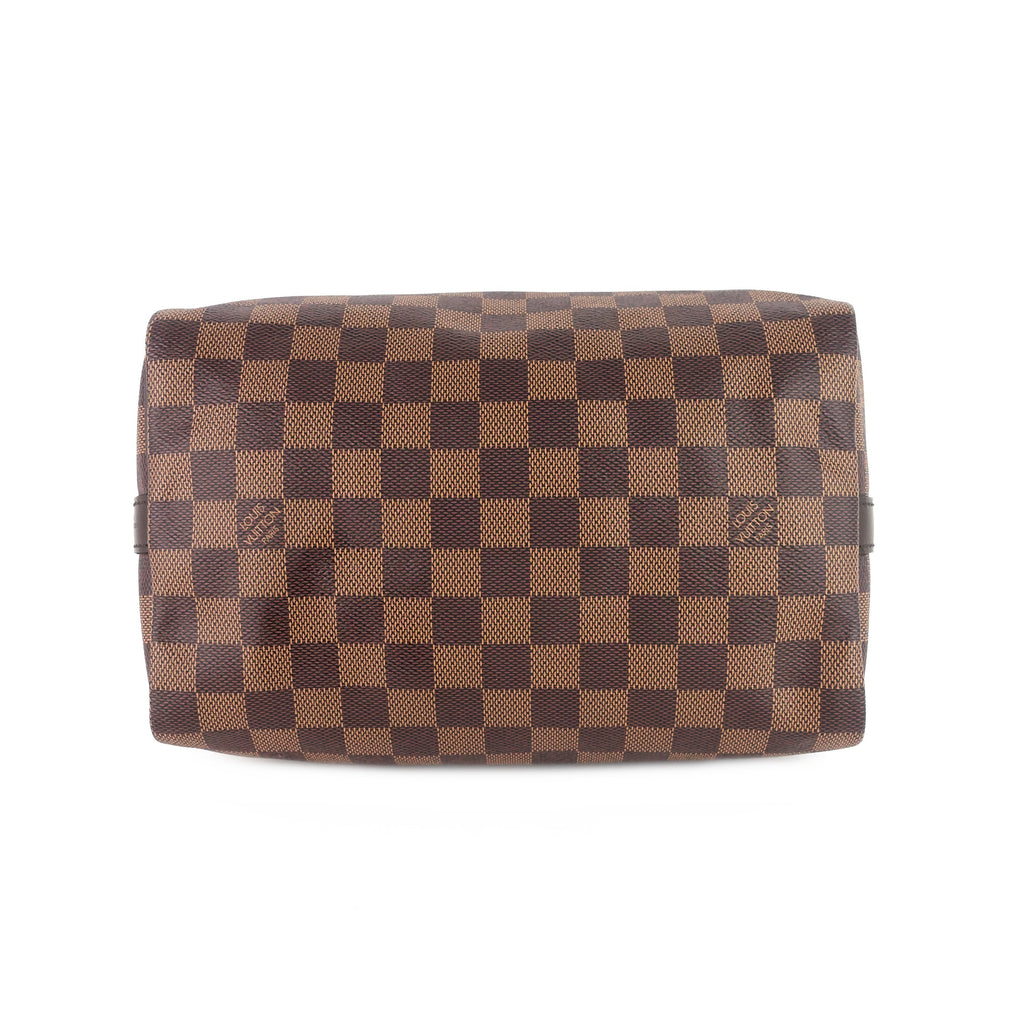 Louis Vuitto Speedy 25 BandouliÃ¨re Damier Ebene Canvas Bag
