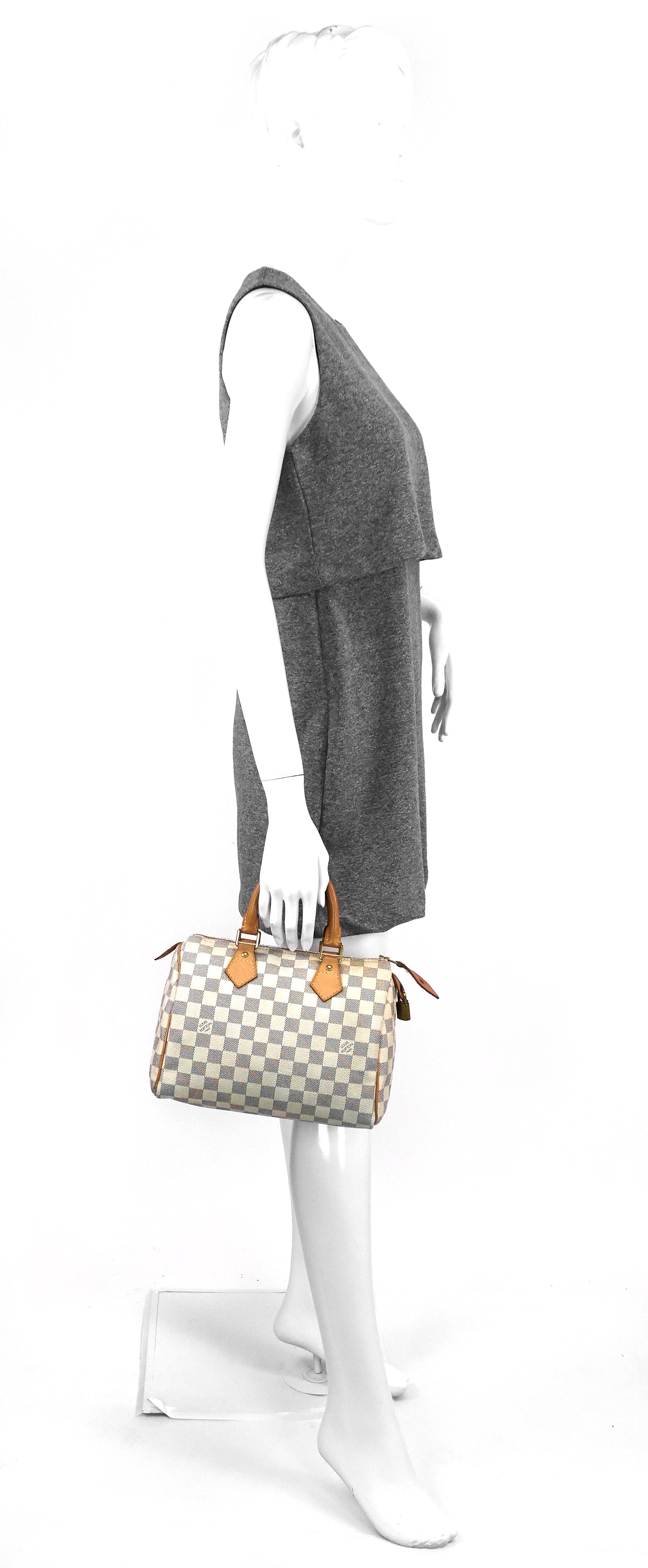 Louis Vuitto Speedy 25 Damier Azur Canvas Bag