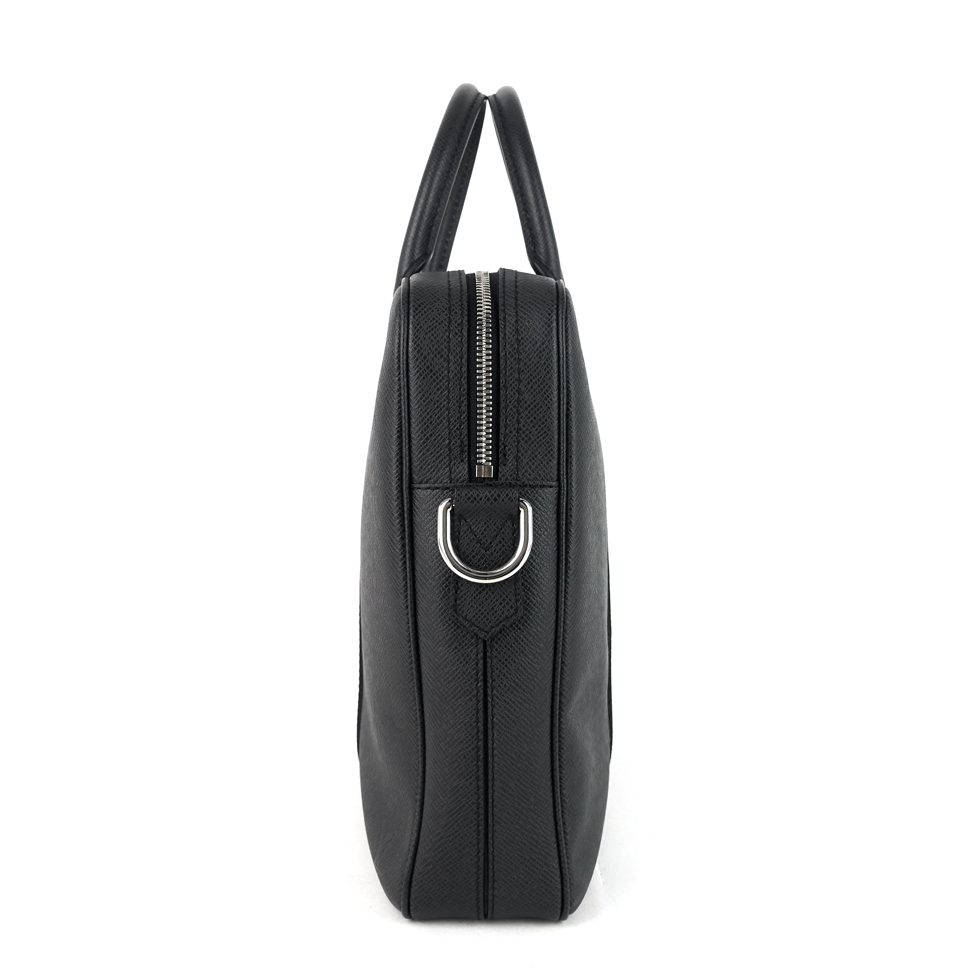 Louis Vuitto Porte-Documents Voyage PM Taiga Leather Briefcase Bag