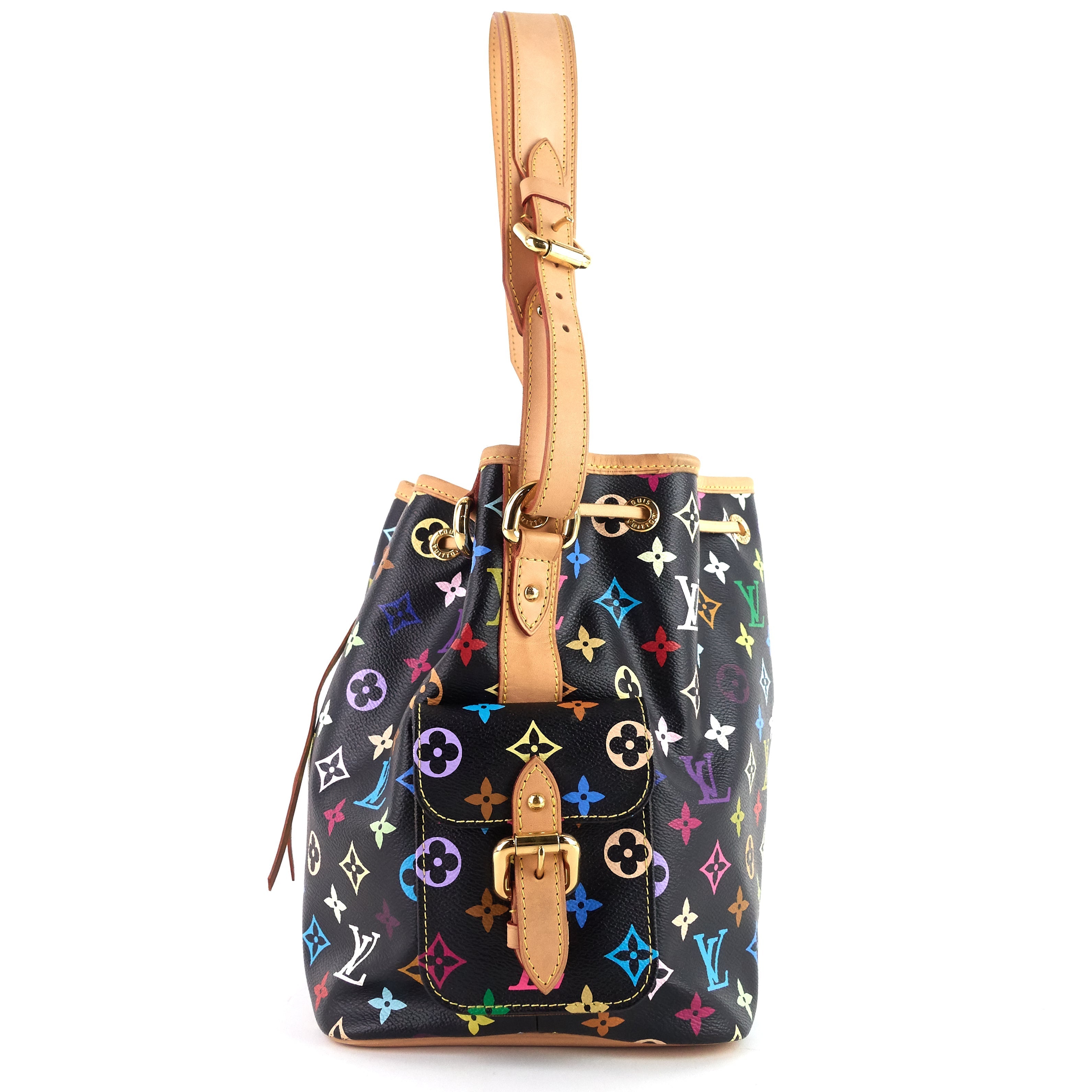 Louis Vuitto Petit NoÃ© Monogram Multicolore Canvas Bag