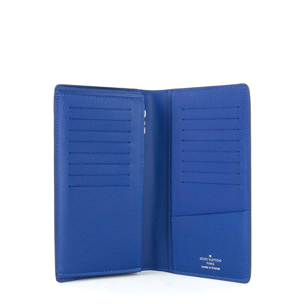 Louis Vuitto Brazza Blue Epi Leather Wallet