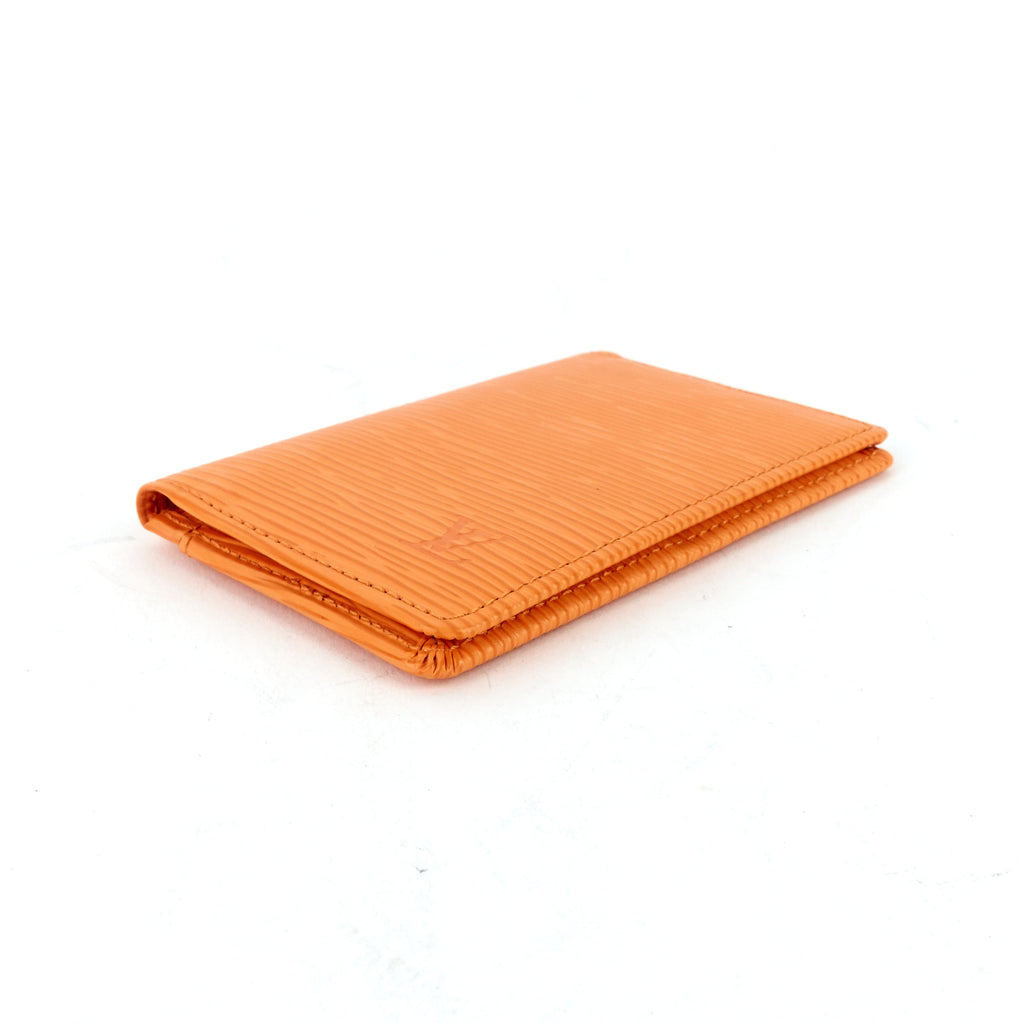 Louis Vuitto Orange Epi Leather Card Holder