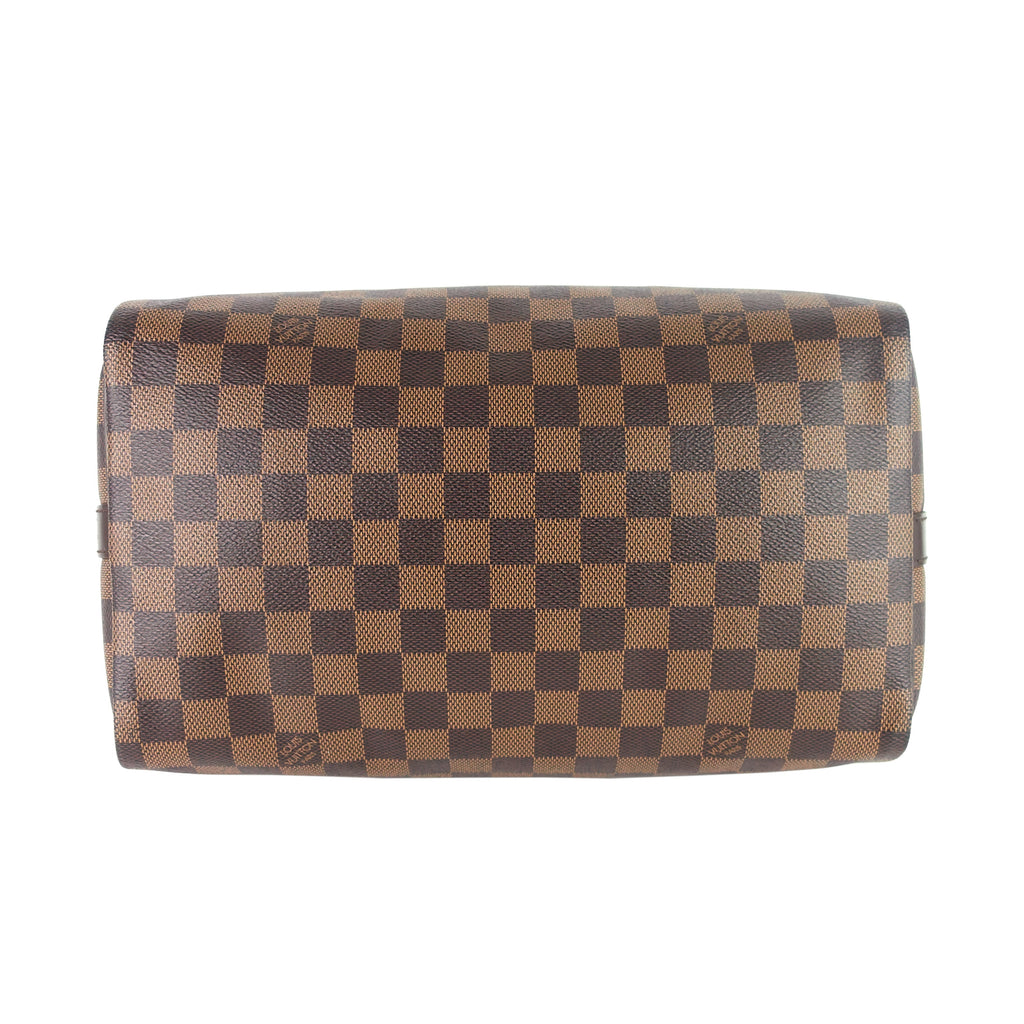Louis Vuitto Speedy 30 BandouliÃ¨re Damier Ebene Canvas Bag