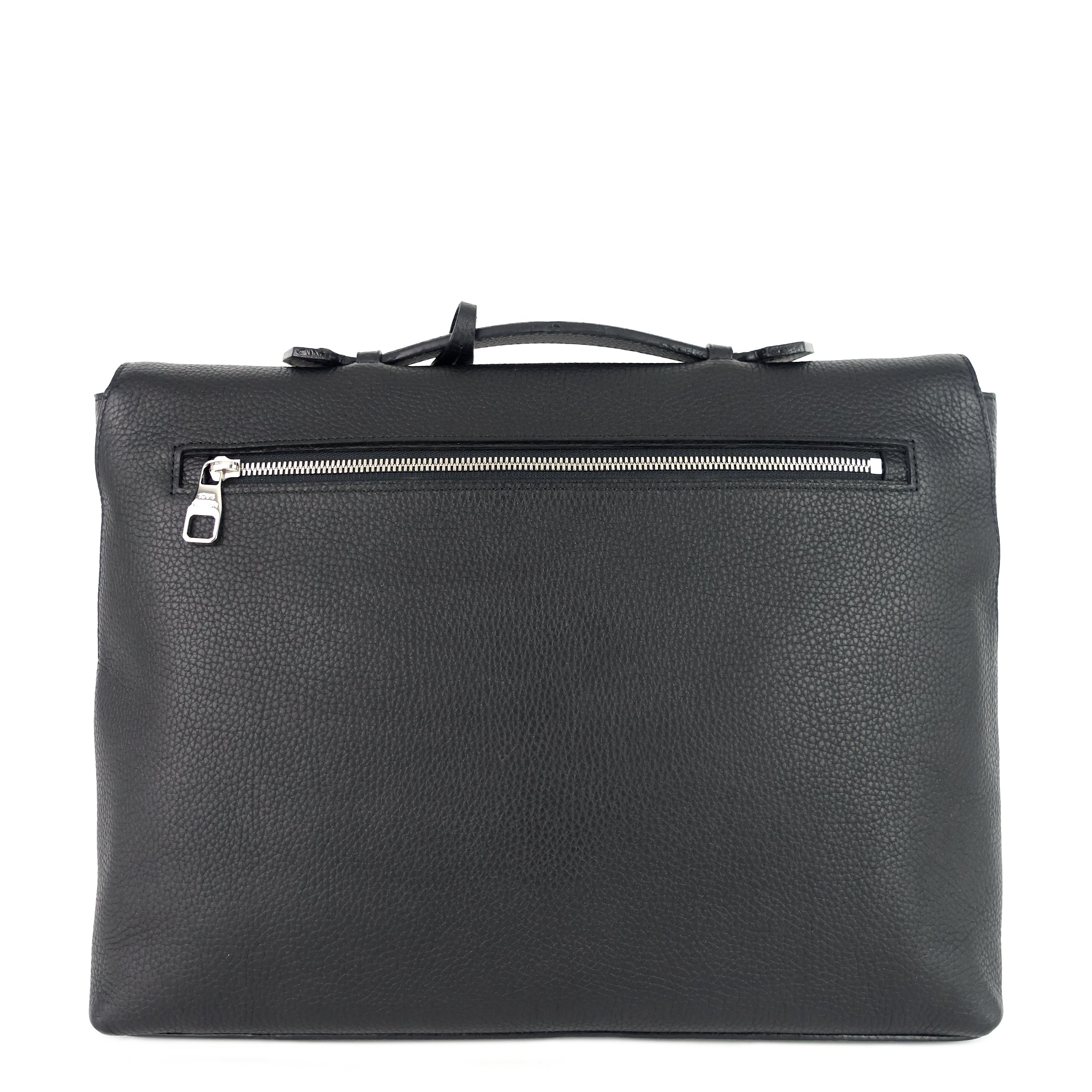Louis Vuitto Serviette Dorian Taurillon Leather Briefcase Bag