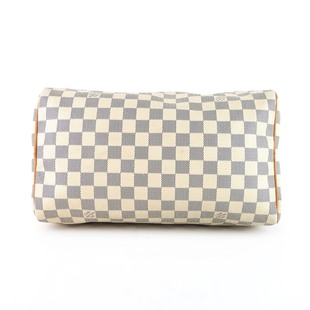 Louis Vuitto Speedy 30 Damier Azur Canvas Handbag
