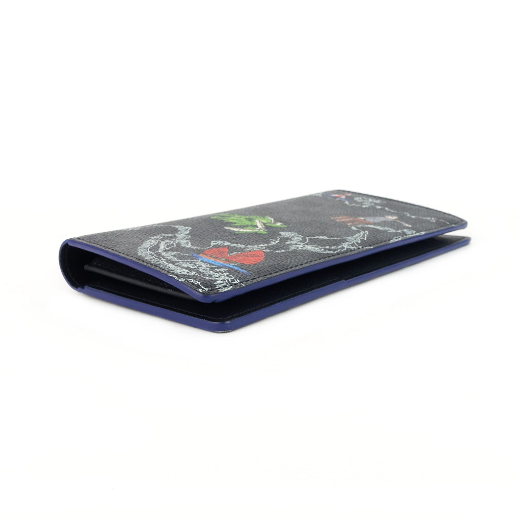 Louis Vuitto Brazza World Map Damier Graphite Canvas Wallet