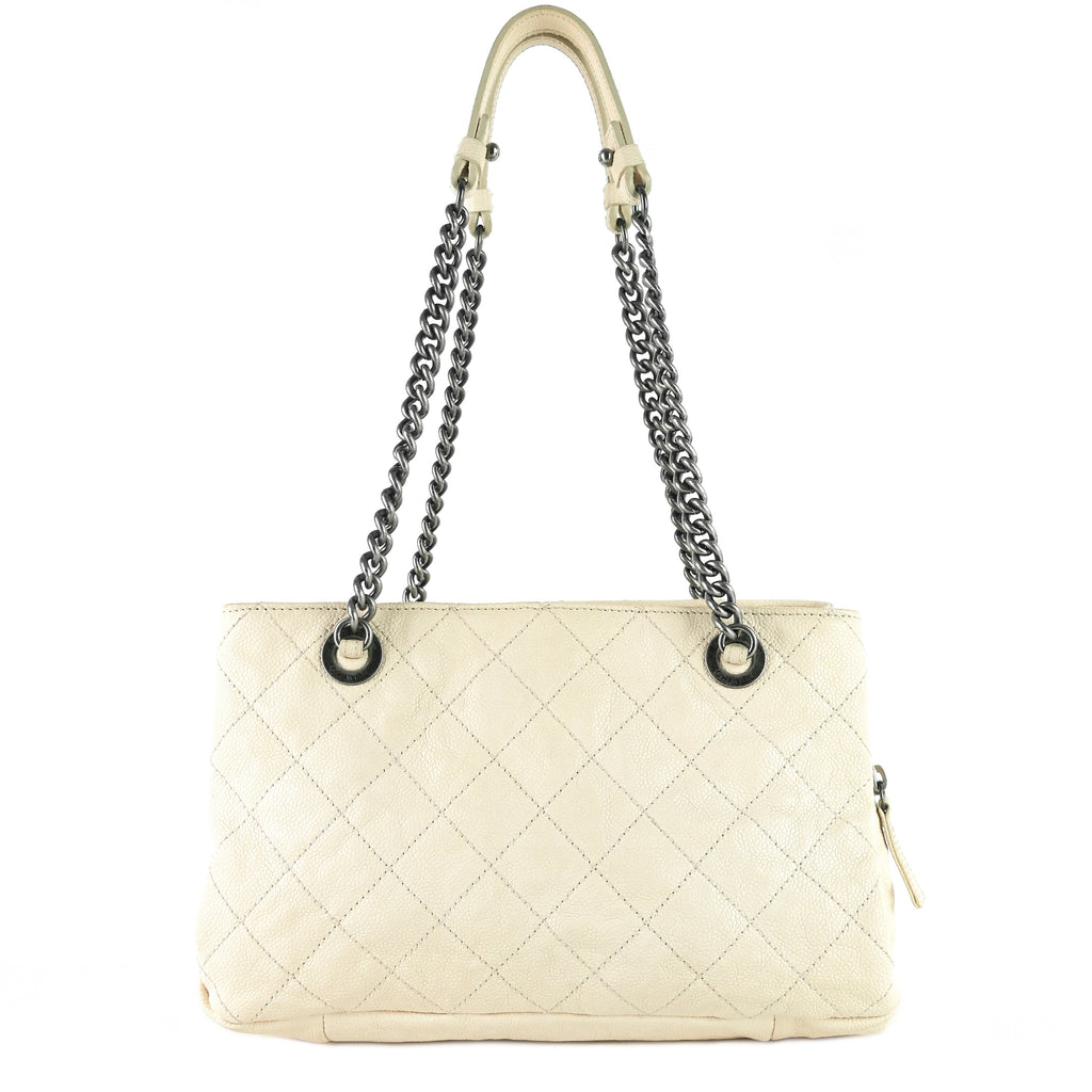 Chanel Chic Small MatelassÃ© Caviar Leather Tote Bag