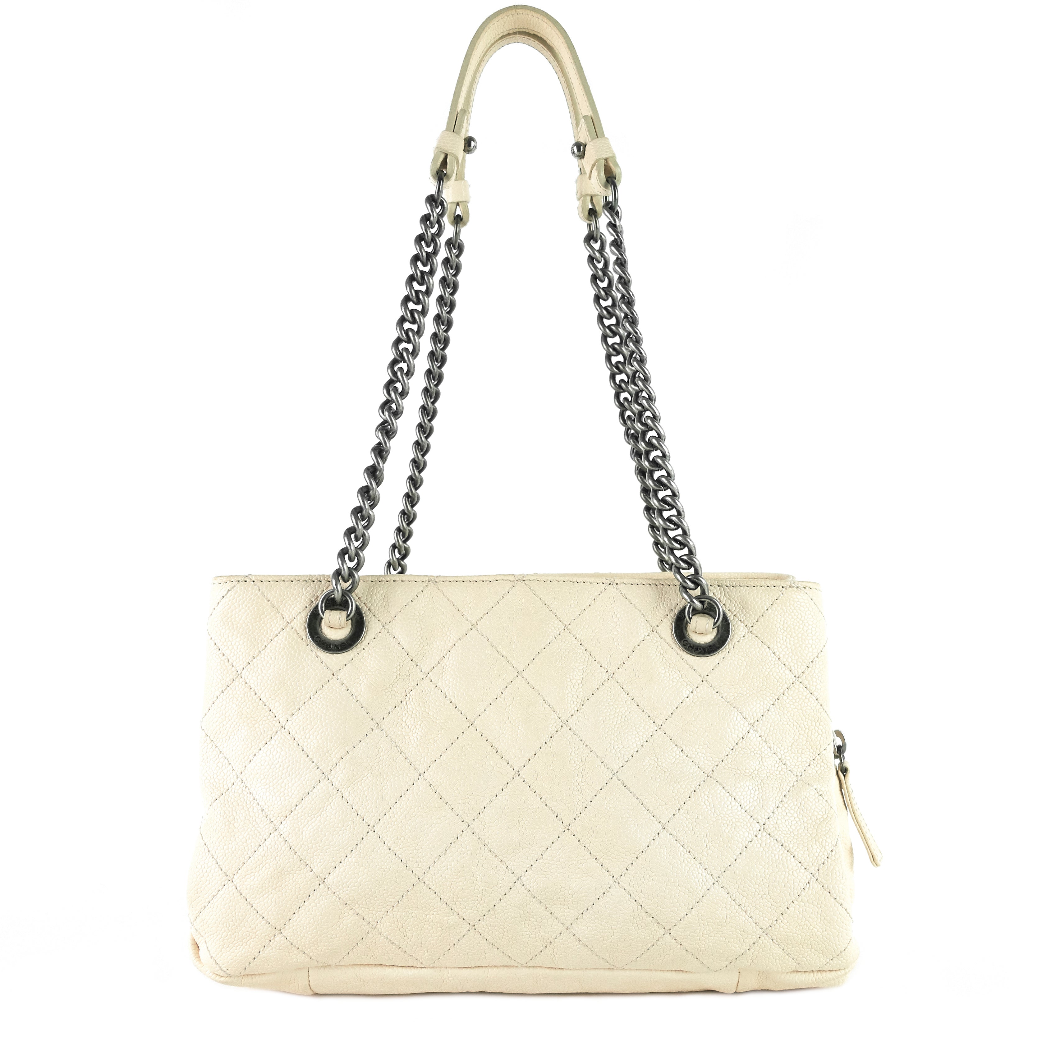 Chanel Chic Small MatelassÃ© Caviar Leather Tote Bag