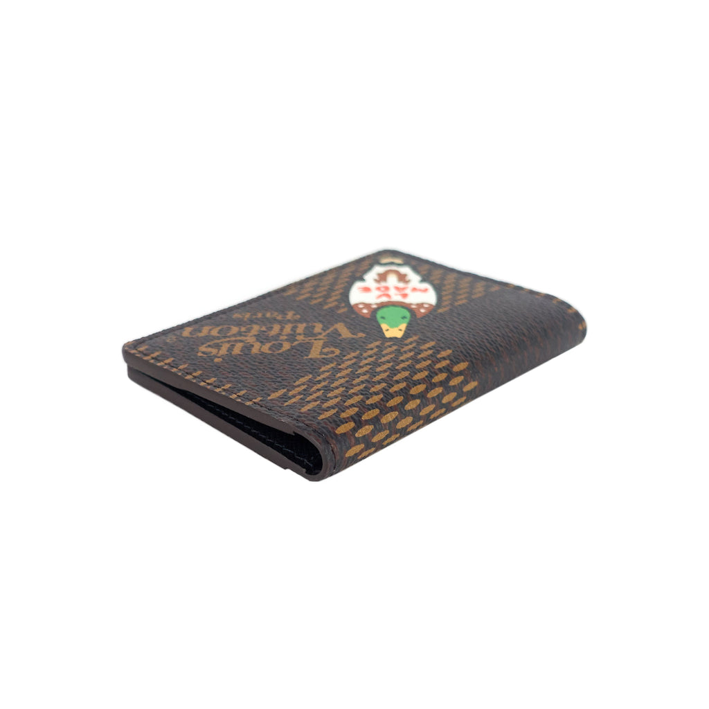 Louis Vuitto Nigo Pocket Organizer Giant Damier Ebene Canvas Wallet