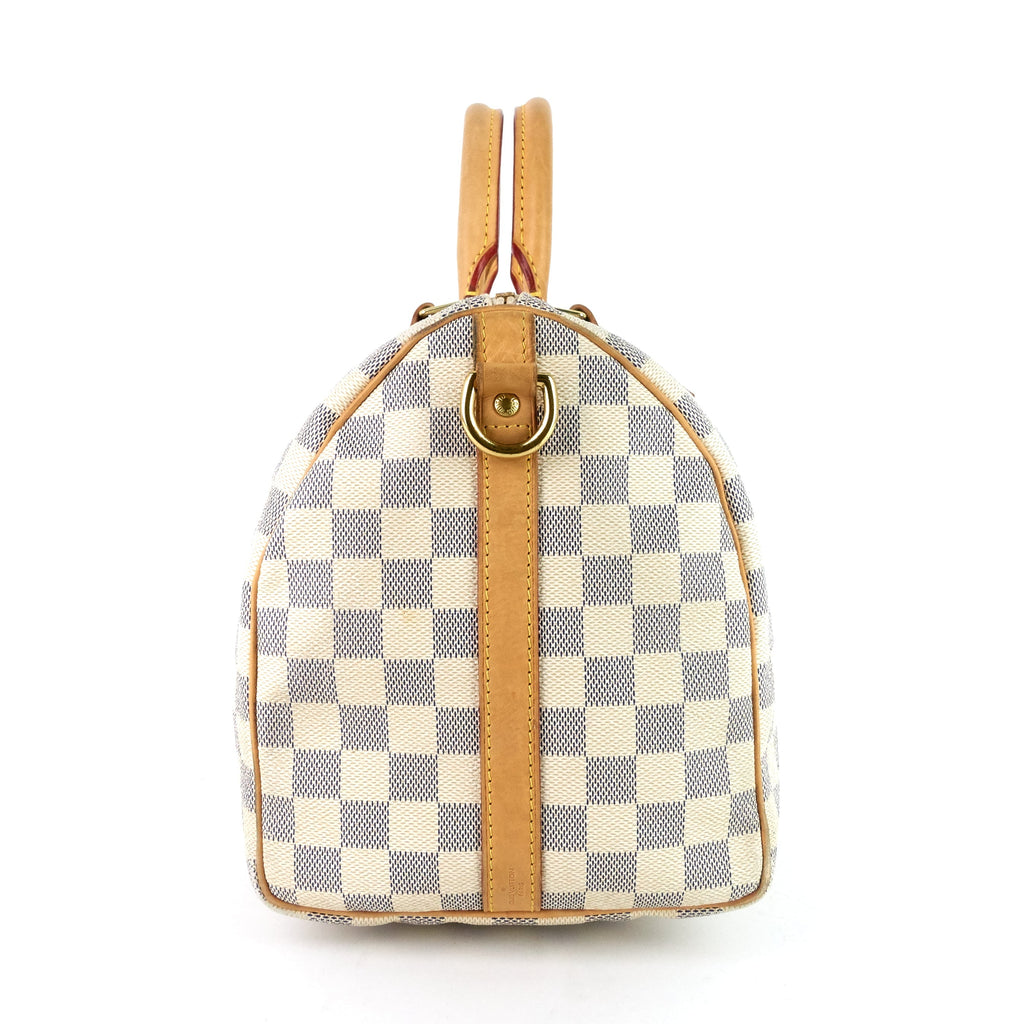 Louis Vuitto Speedy 30 Bandouliere Damier Azur Canvas Bag