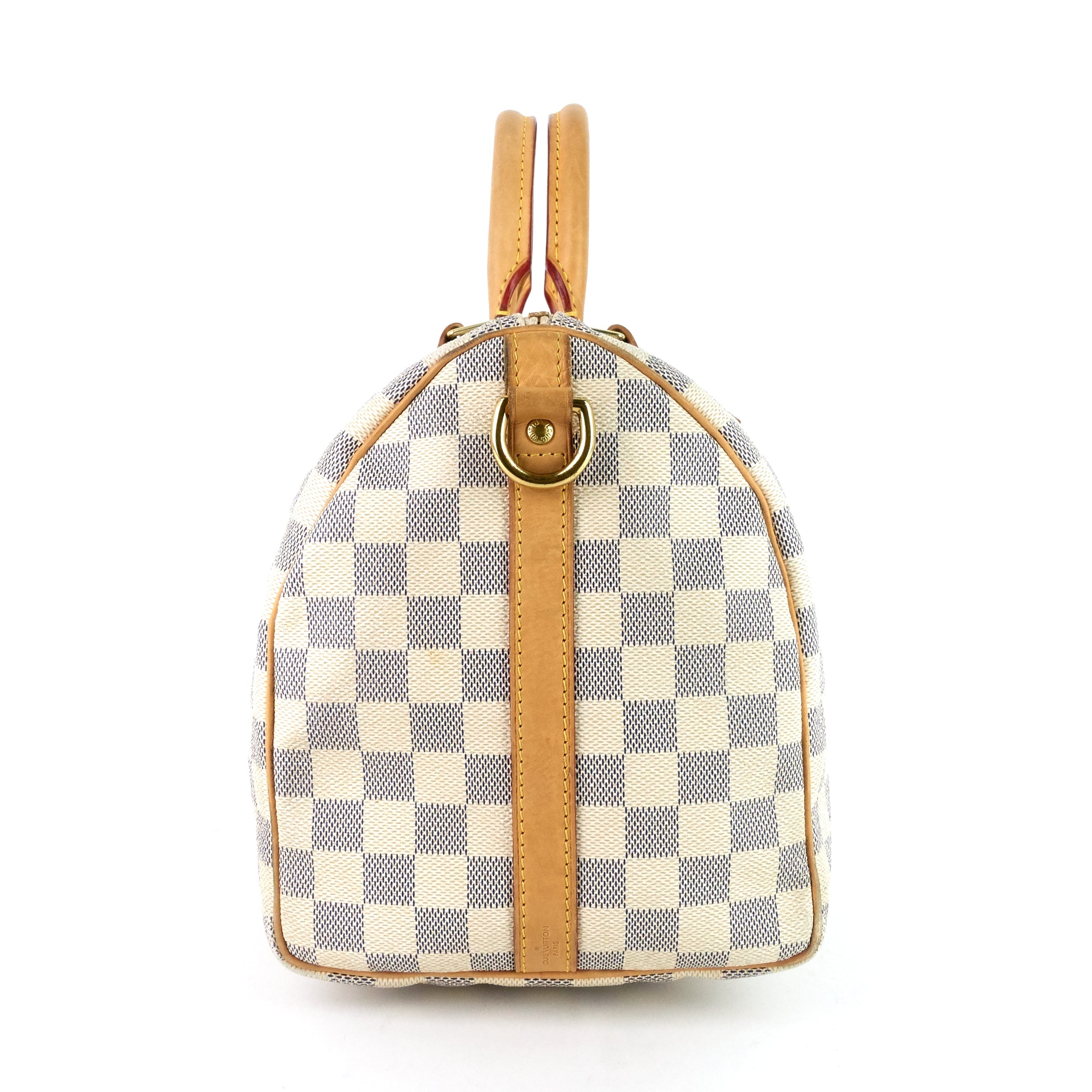 Louis Vuitto Speedy 30 Bandouliere Damier Azur Canvas Bag