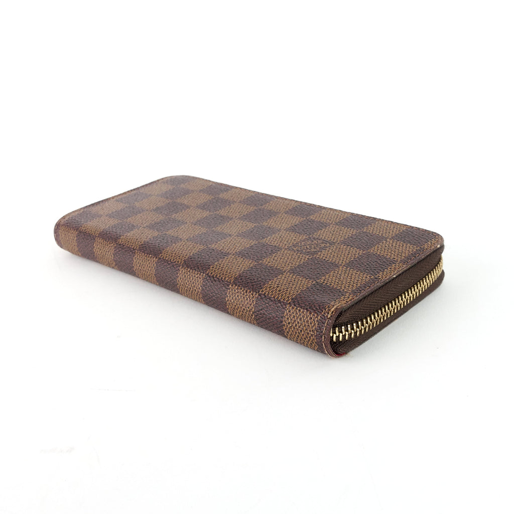 Louis Vuitto ClÃ©mence Damier Ebene Canvas Wallet
