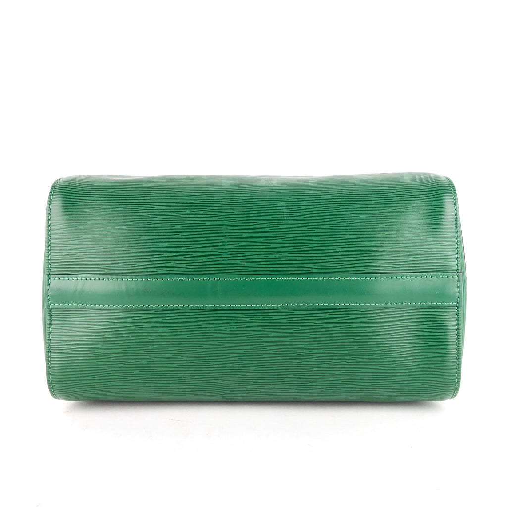 Louis Vuitto Speedy 25 Green Epi Leather Bag
