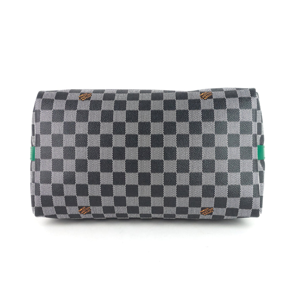 Louis Vuitto Speedy 30 BandouliÃ¨re Black White Damier Canvas Bag