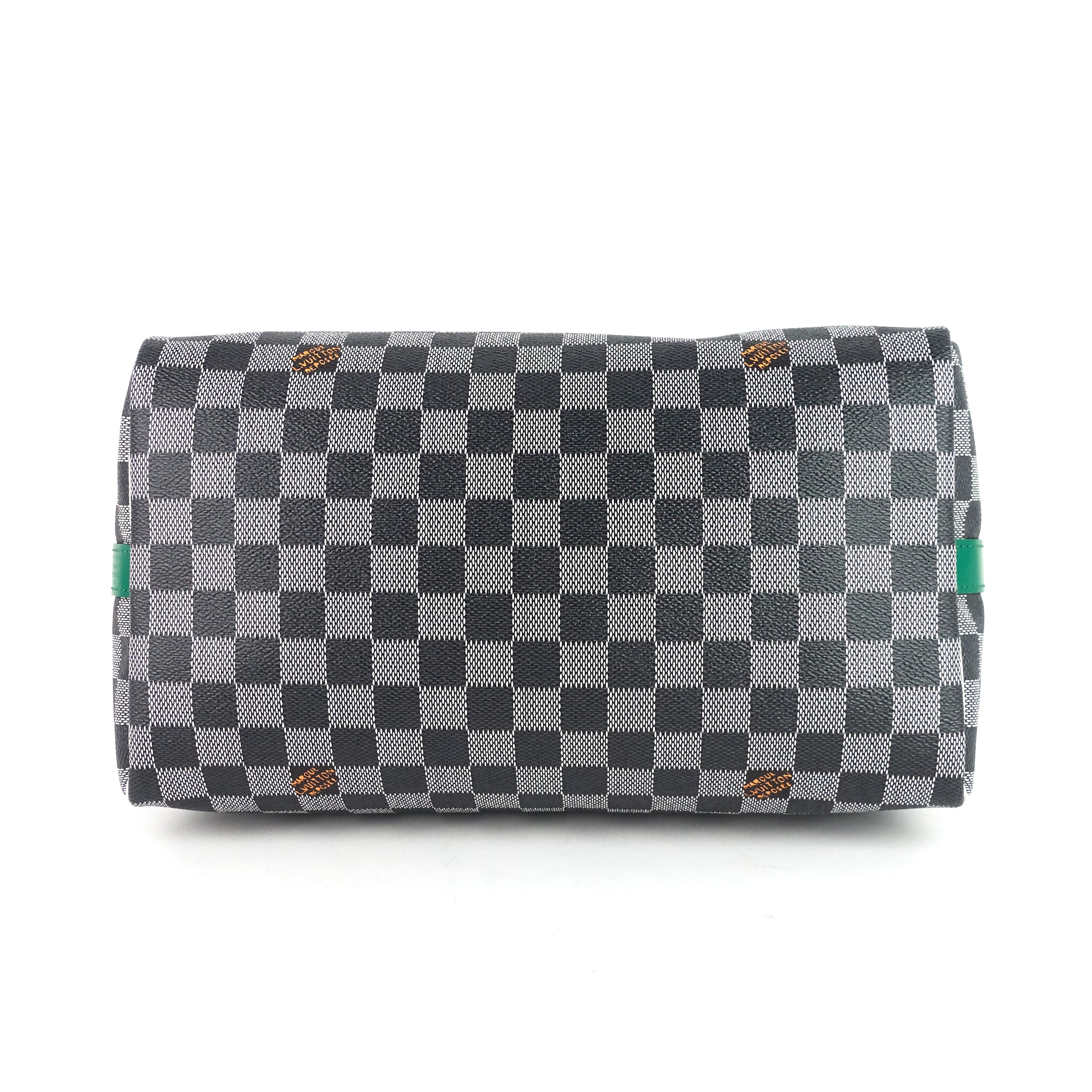 Louis Vuitto Speedy 30 BandouliÃ¨re Black White Damier Canvas Bag