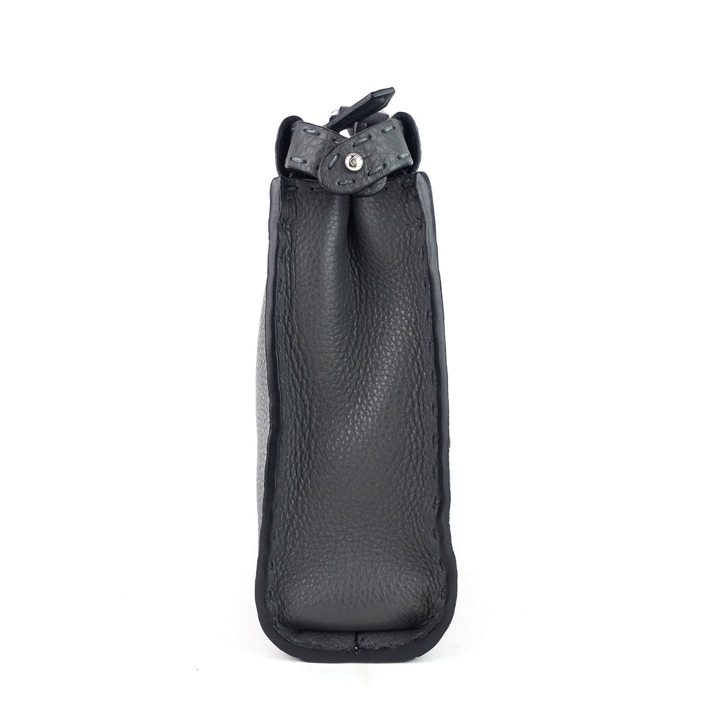 FENDI Peekaboo Fit Mini Selleria Leather Patch Bag