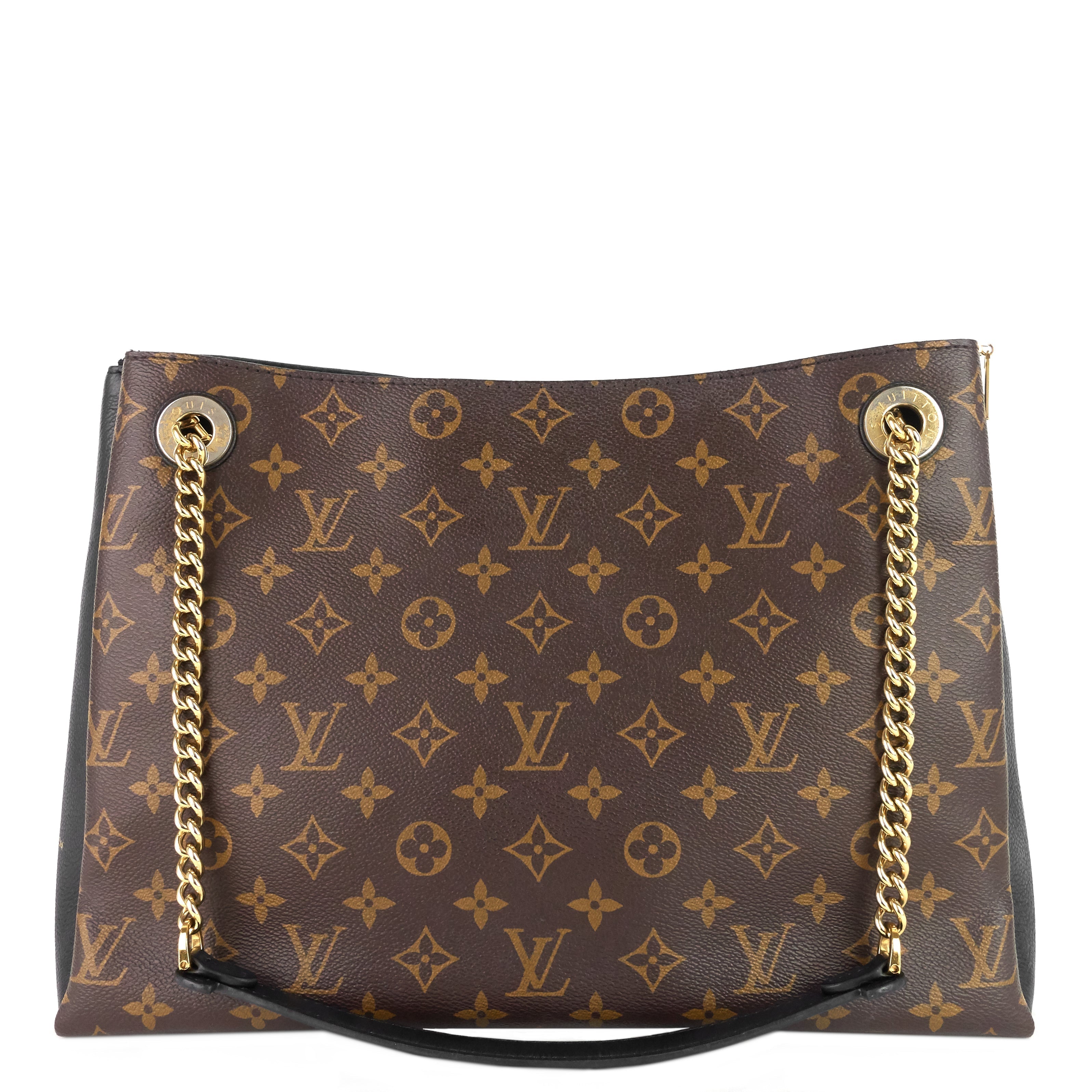 Louis Vuitto SurÃ¨ne MM Monogram Canvas and Calfskin Leather Tote Bag