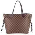 Louis Vuitto Neverfull MM Damier Ebene Canvas Bag with Pouch