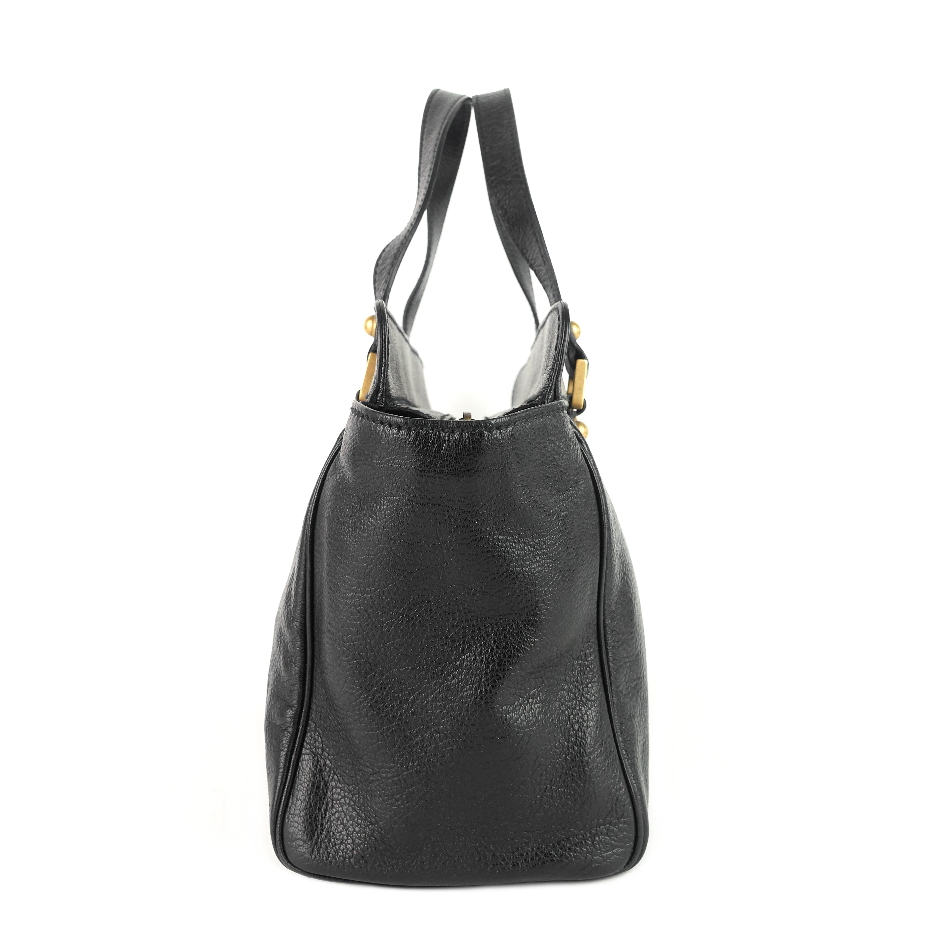 Blondie Leather Monogram Logo Handbag