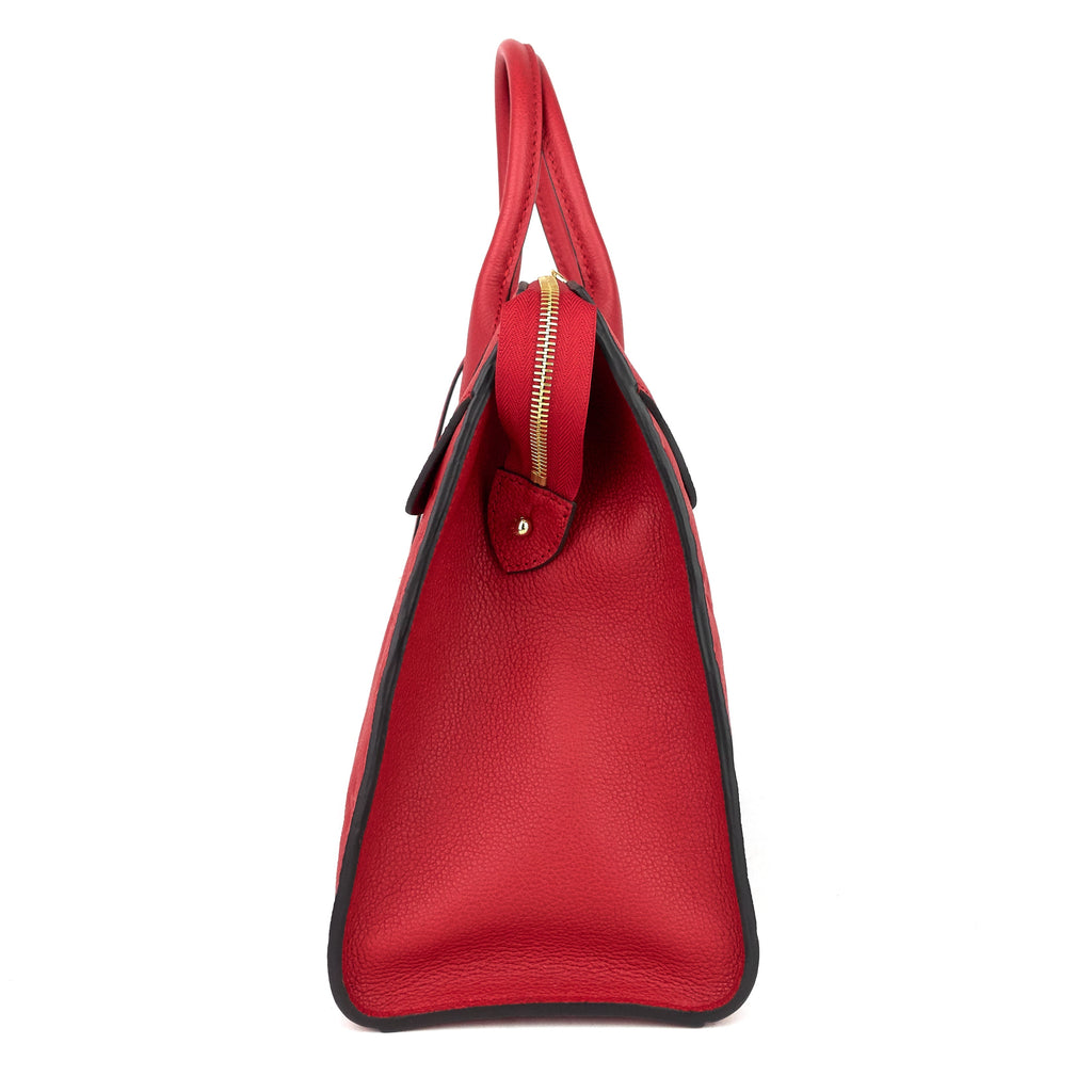 Louis Vuitto Pont-Neuf GM Red Monogram Empreinte Leather Bag