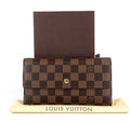 Louis Vuitto Porte Tresor International Damier Ebene Canvas Wallet