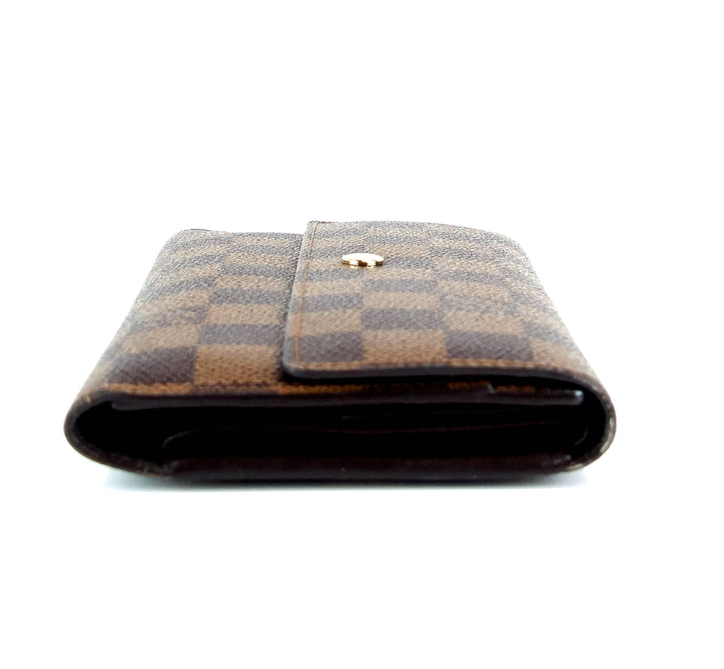 Louis Vuitto Porte Tresor International Damier Ebene Canvas Wallet