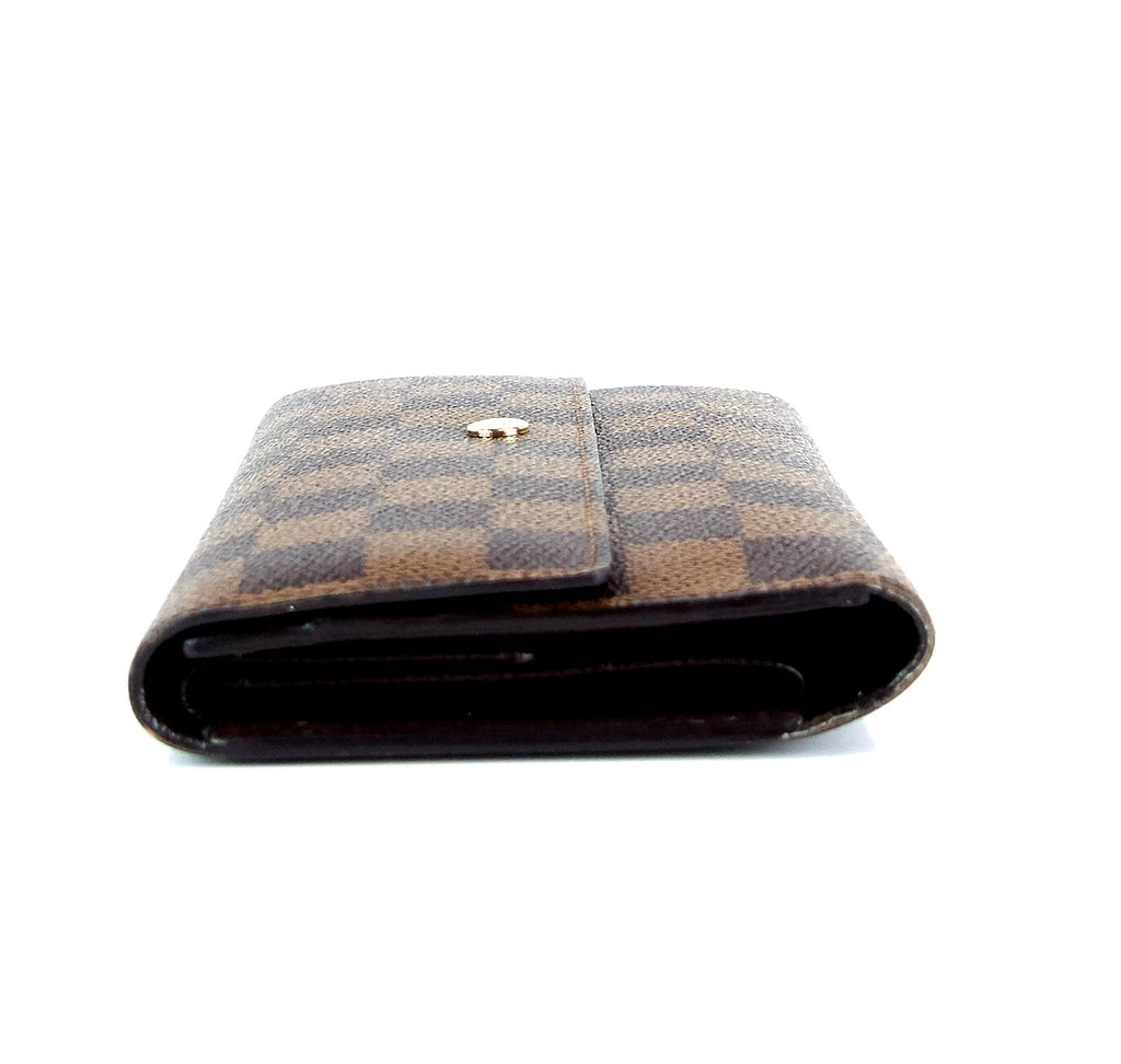Louis Vuitto Porte Tresor International Damier Ebene Canvas Wallet