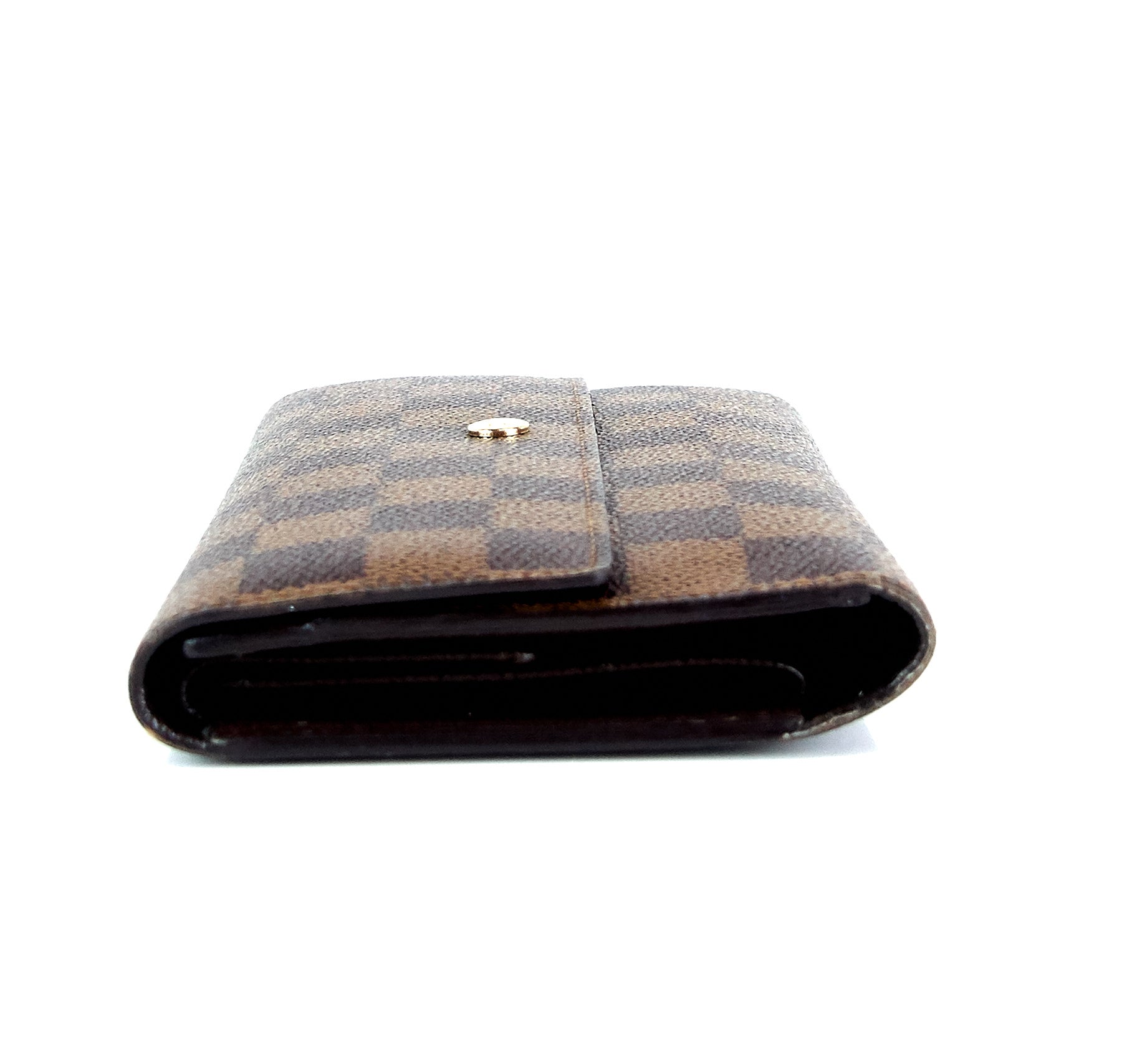 Louis Vuitto Porte Tresor International Damier Ebene Canvas Wallet