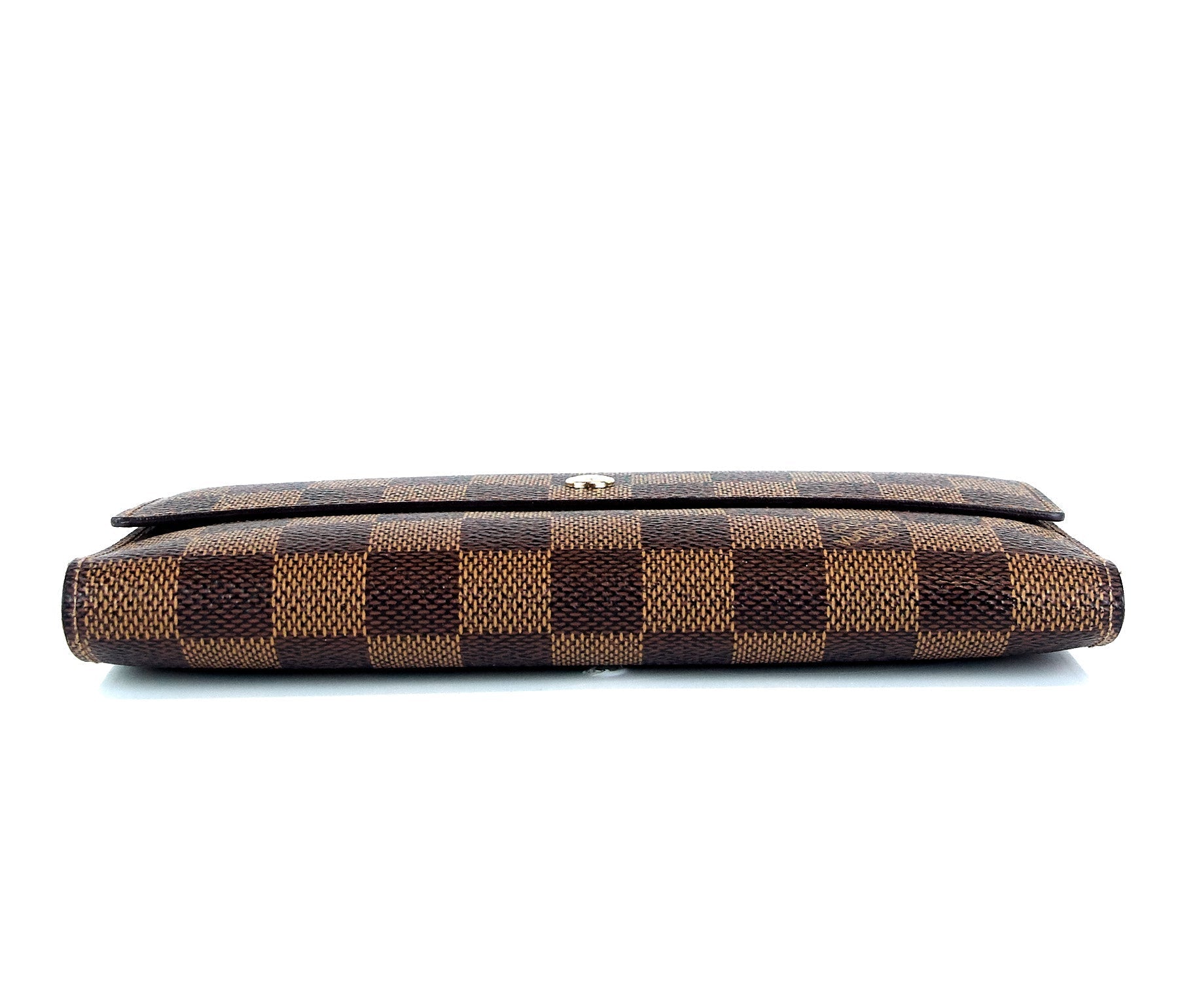 Louis Vuitto Porte Tresor International Damier Ebene Canvas Wallet