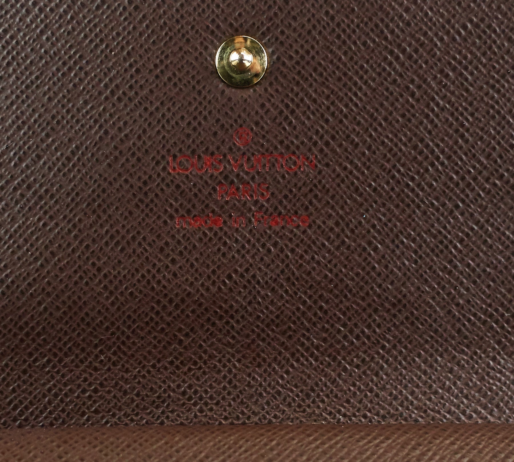 Louis Vuitto Porte Tresor International Damier Ebene Canvas Wallet