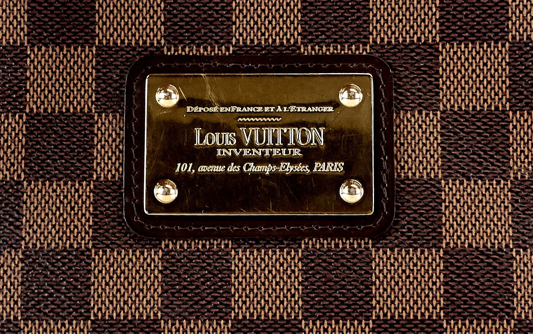 Louis Vuitto Eva Damier Ebene Canvas Shoulder Bag