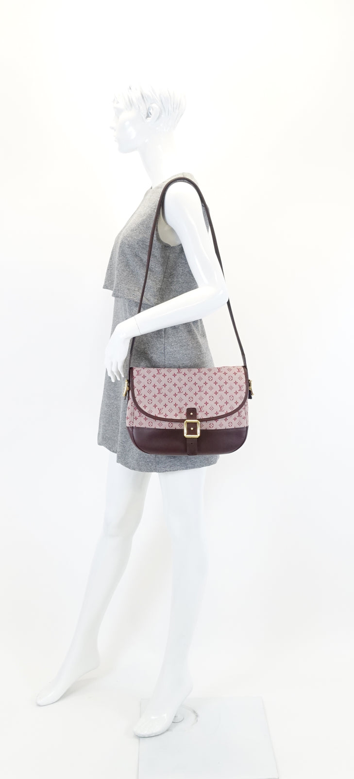 Louis Vuitto Berangere Mini Lin Canvas Messenger Bag