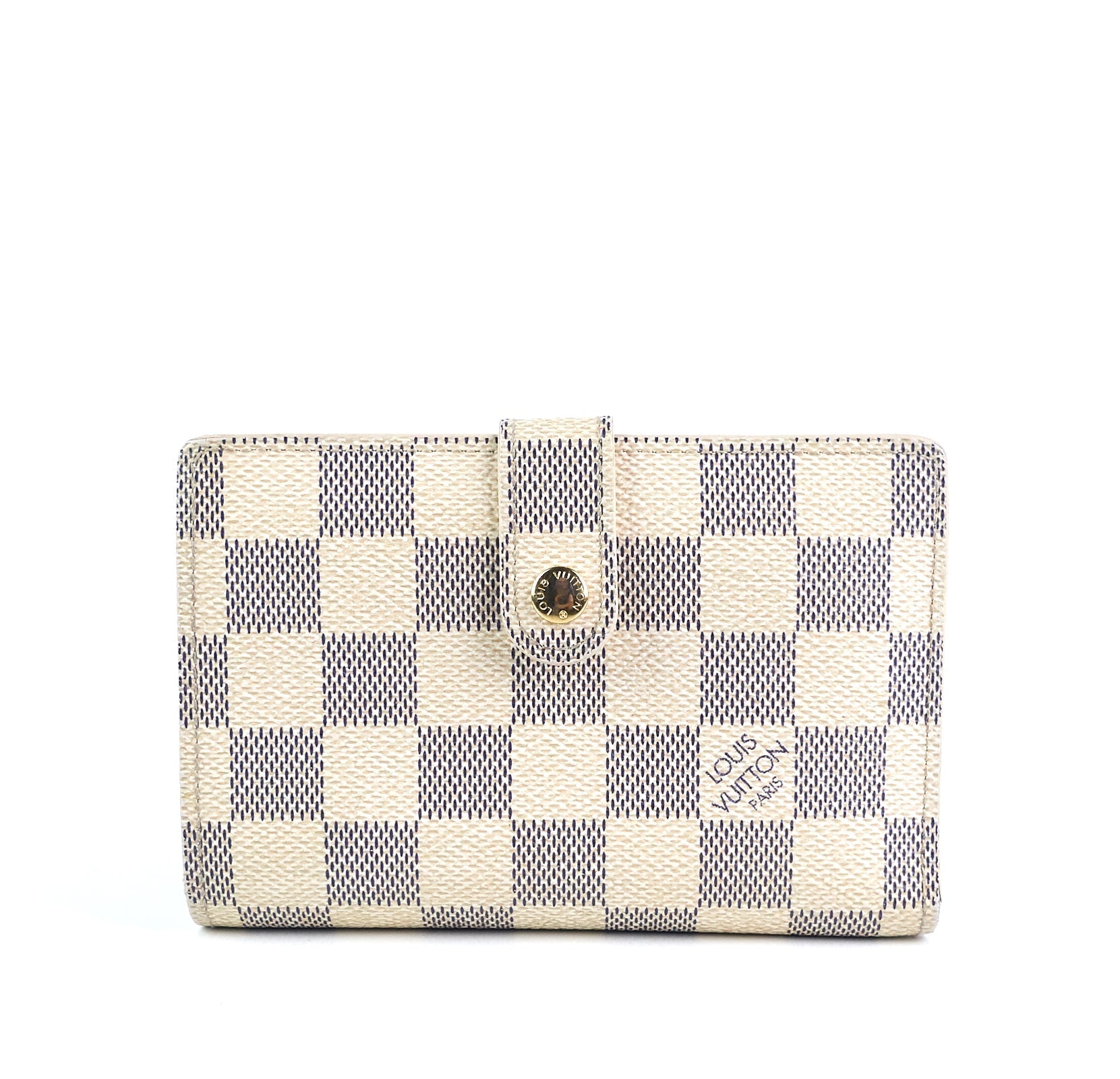 Louis Vuitto French Purse Damier Azur Canvas Wallet