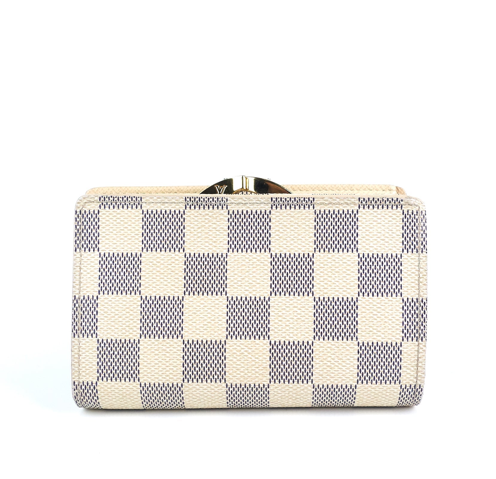 Louis Vuitto French Purse Damier Azur Canvas Wallet