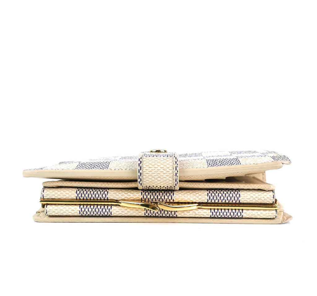 Louis Vuitto French Purse Damier Azur Canvas Wallet