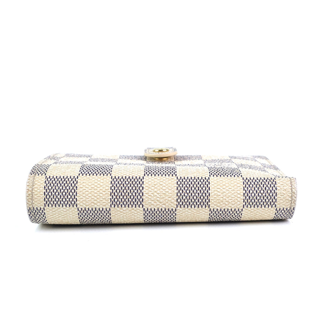 Louis Vuitto French Purse Damier Azur Canvas Wallet