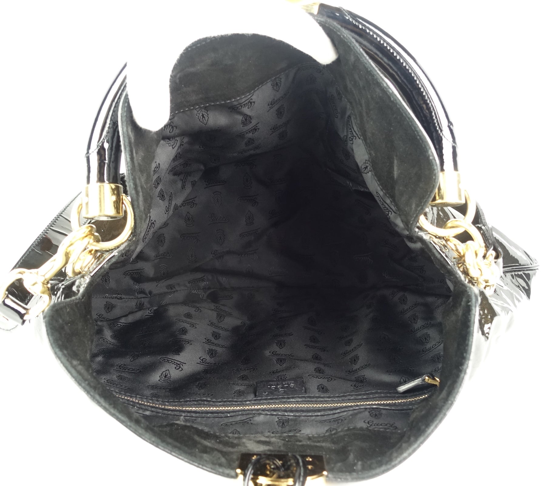 Gucci Indy Patent Leather Large Hobo Bag