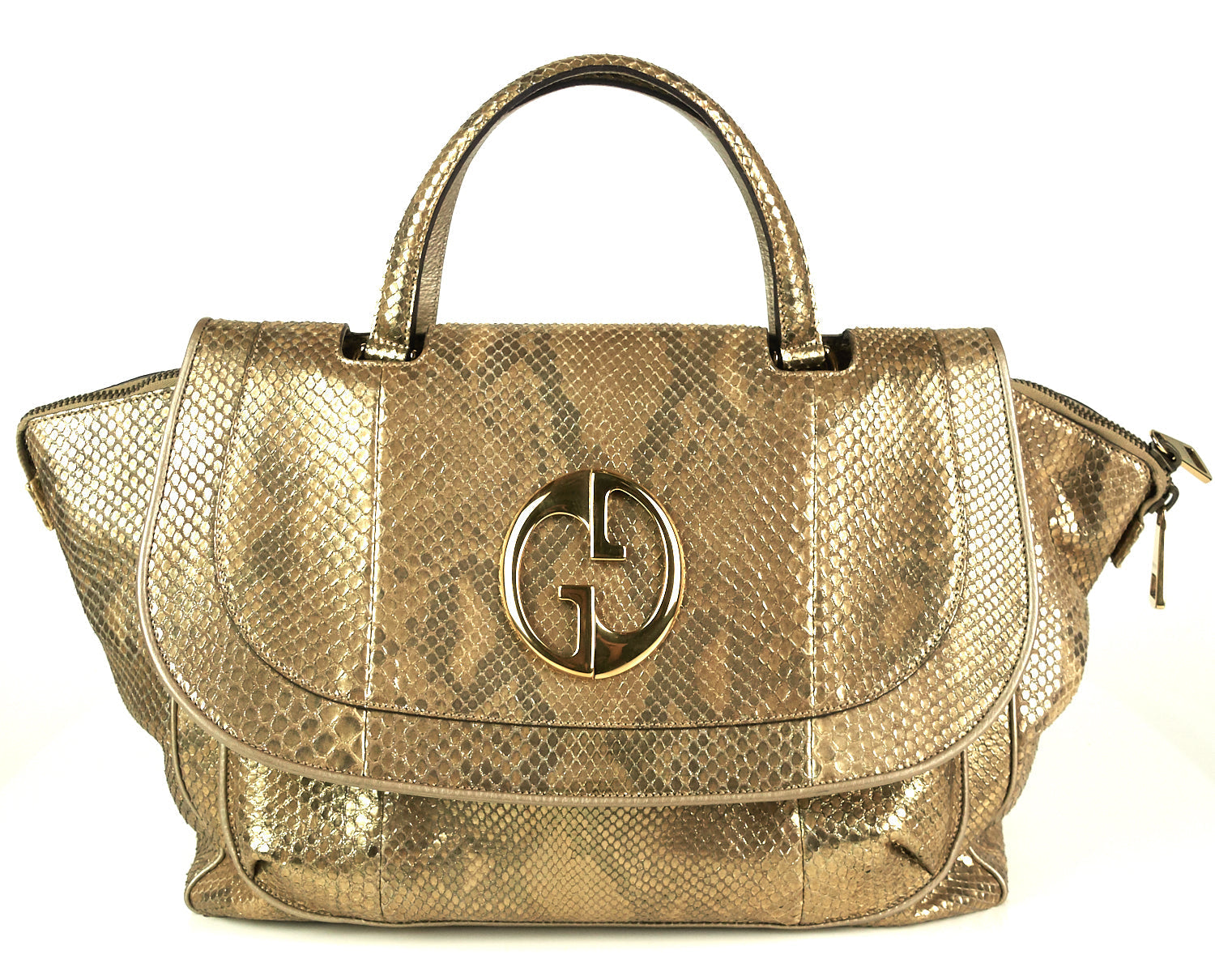 Gucci 1973 Python Skin Medium Bag