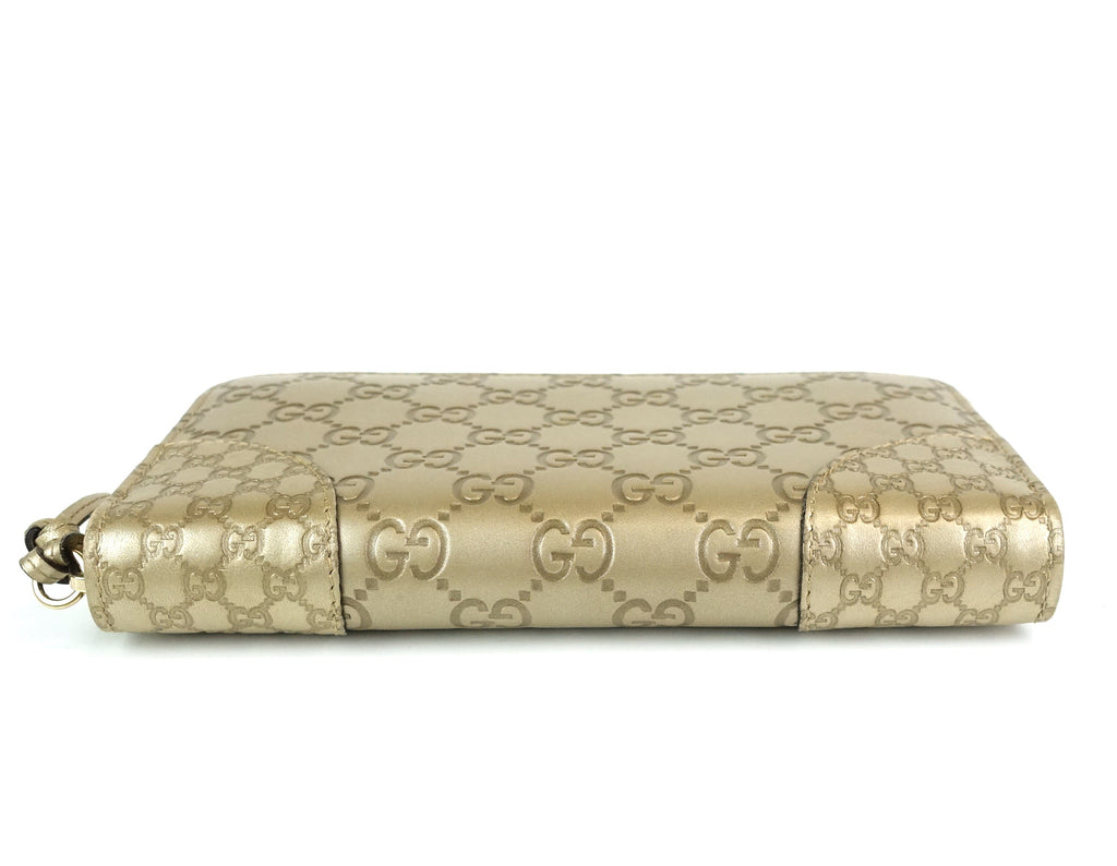 Gucci Signature Zip Around Guccissima Leather Wallet