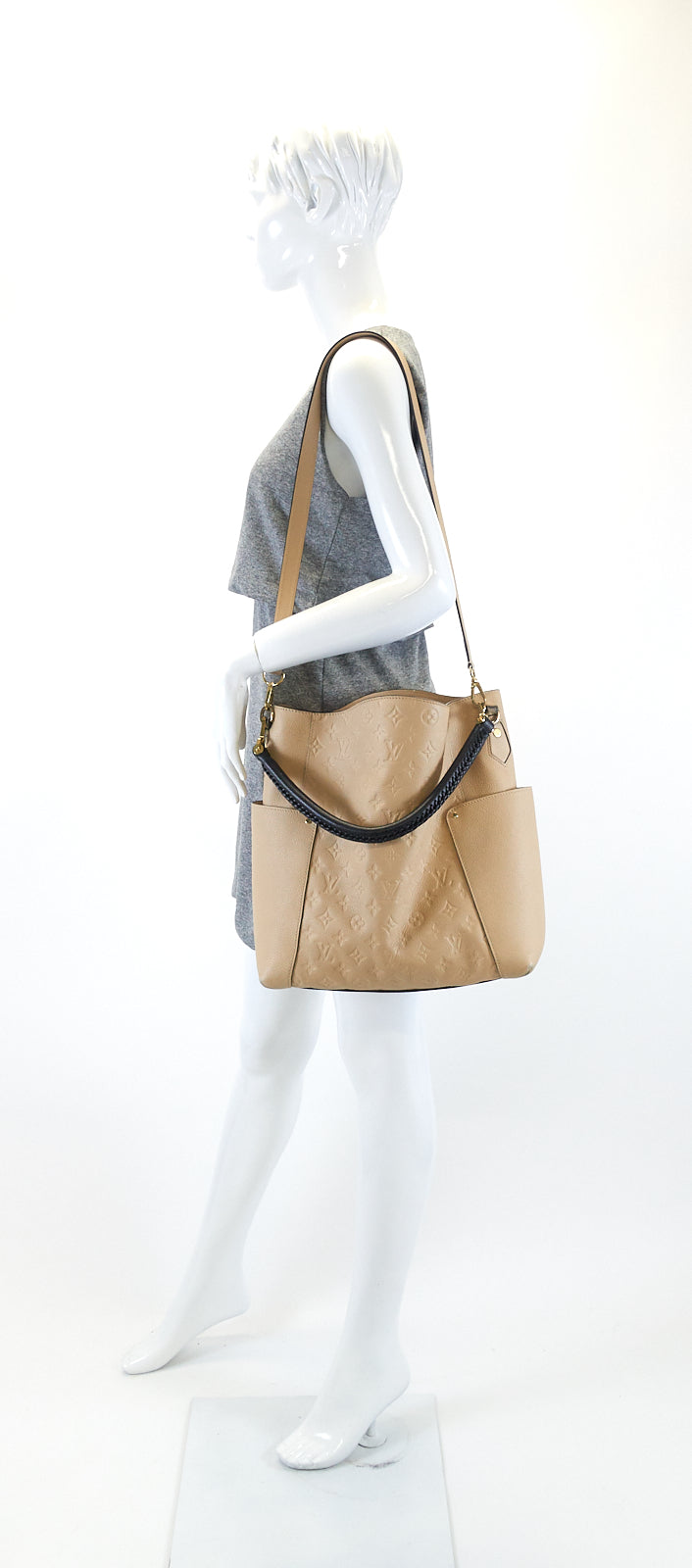 Louis Vuitto Bagatelle Monogram Empreinte Leather Hobo Bag