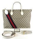 Gucci Supreme Monogram Canvas Top Handle Diaper Bag with Straps