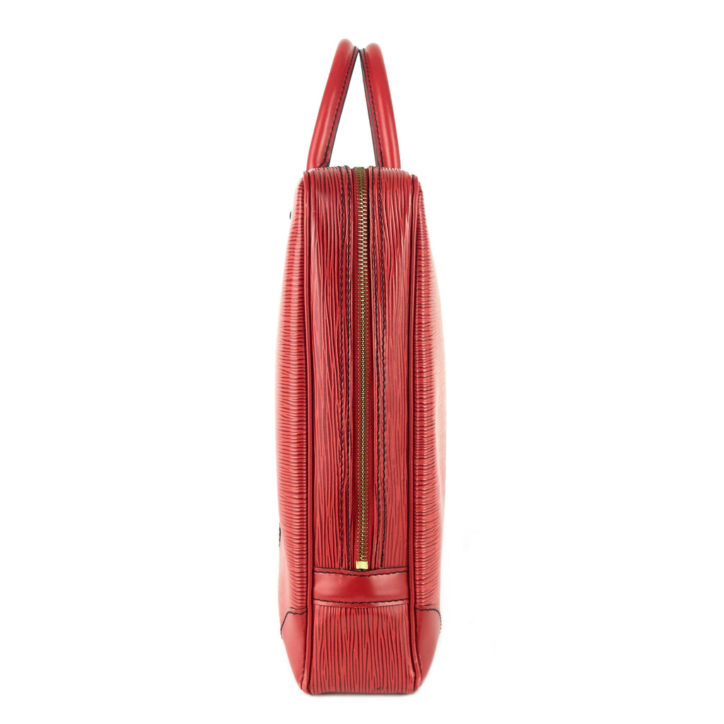 Louis Vuitto Porte-Documents Voyage Red Epi Leather Briefcase Bag