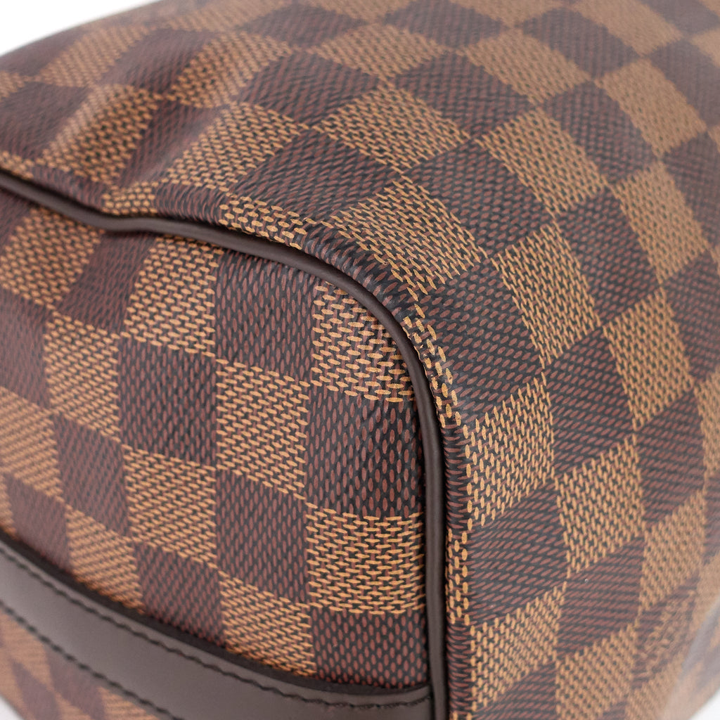 Louis Vuitto Speedy 25 BandouliÃ¨re Damier Ebene Canvas Bag