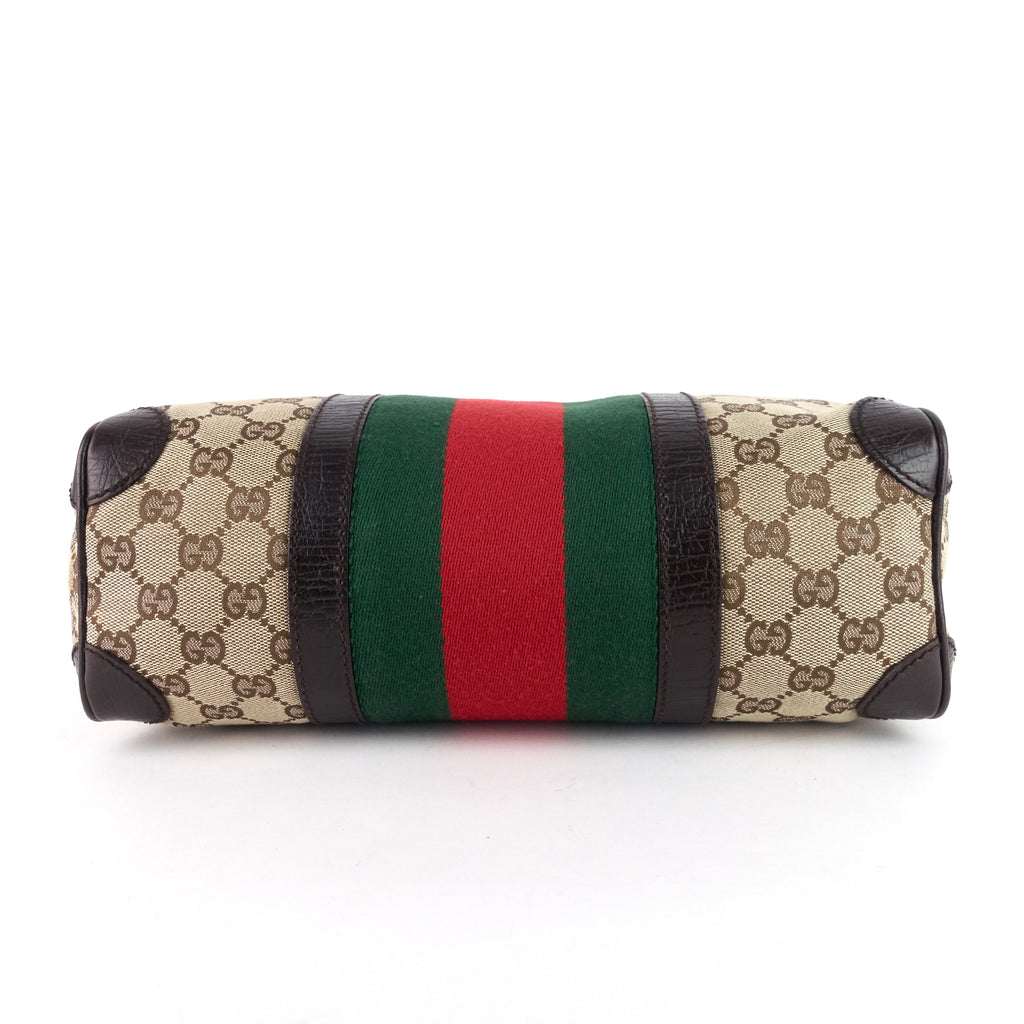 Gucci Vintage Small GG Canvas Boston Bag