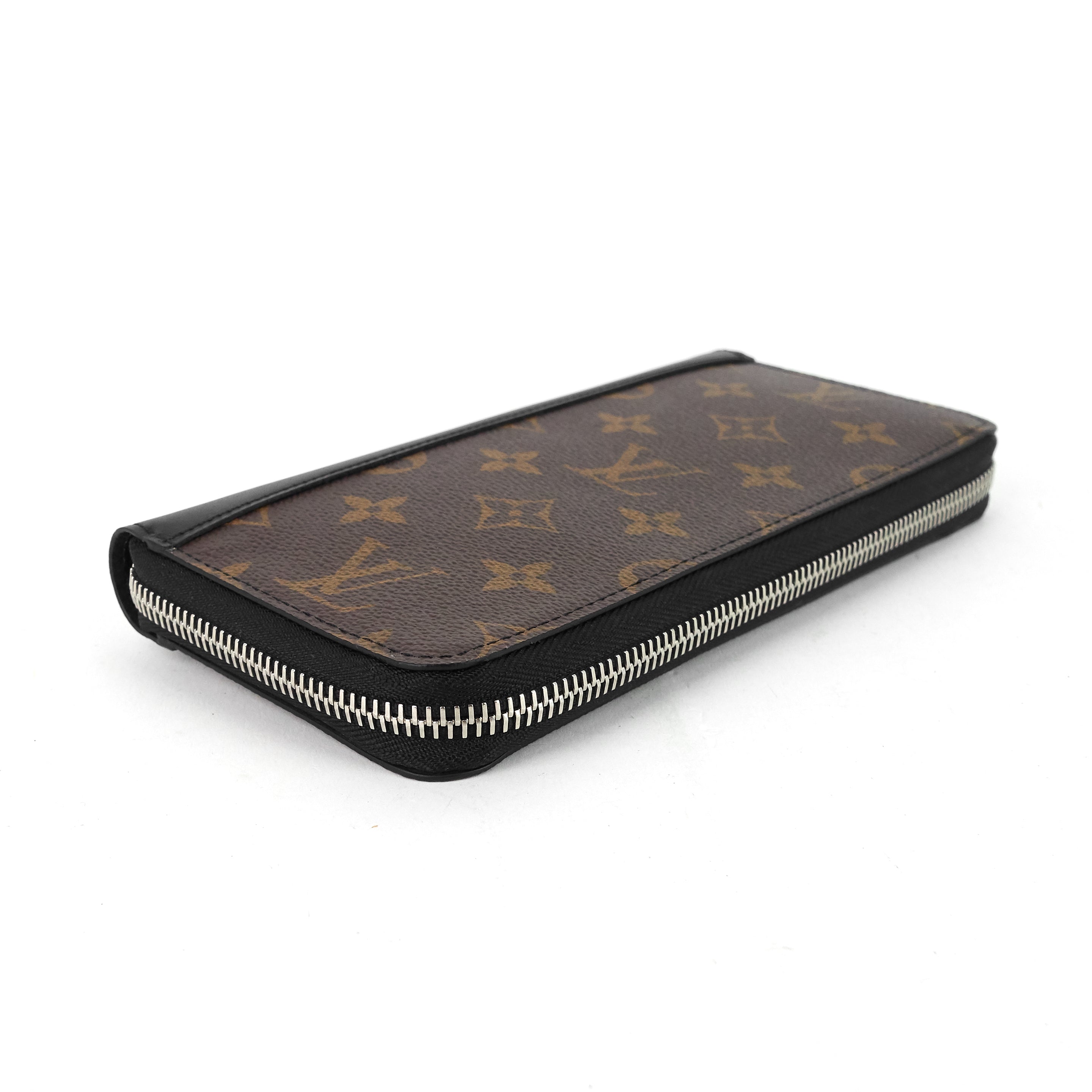 Louis Vuitto Zippy Monogram Macassar Canvas Vertical Bifold Wallet