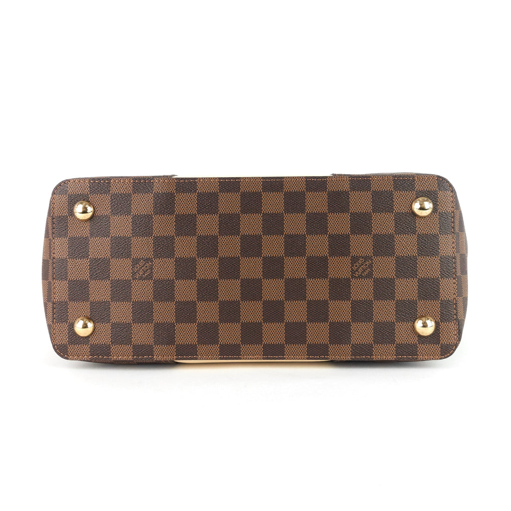 Louis Vuitto Jersey Damier Ebene Canvas And Taurillon Leather Tote Bag
