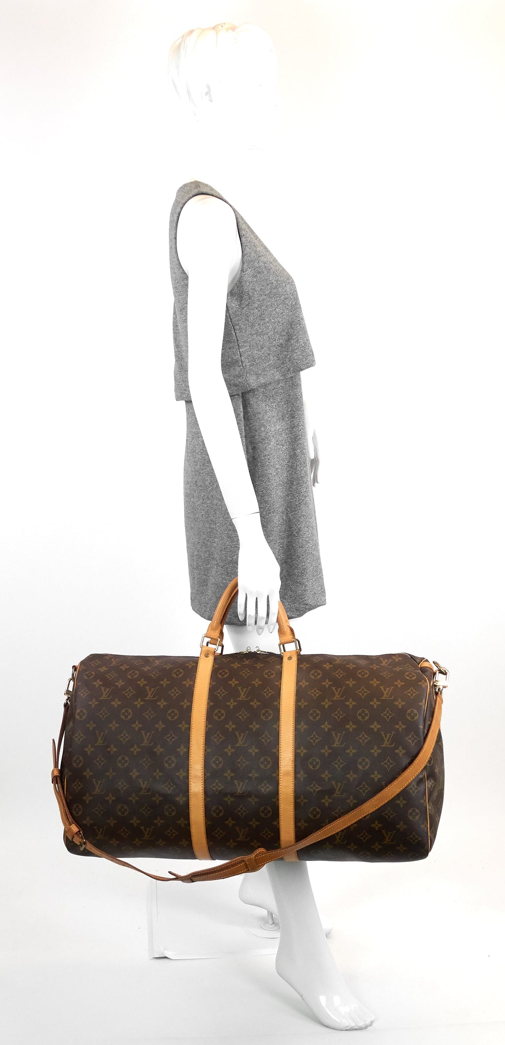 Louis Vuitto Keepall 60 Bandouliere Monogram Canvas Bag