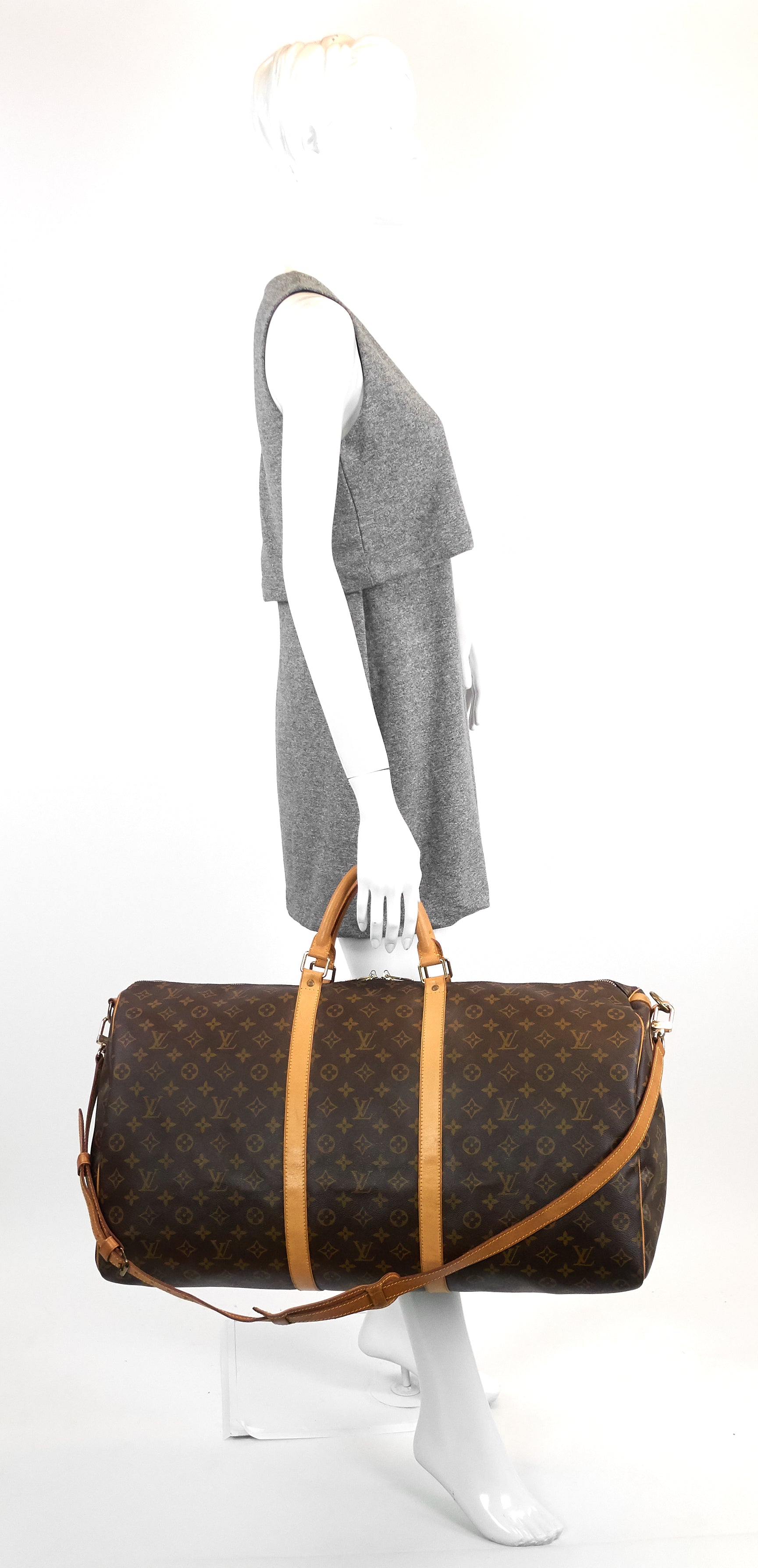 Louis Vuitto Keepall 60 Bandouliere Monogram Canvas Bag