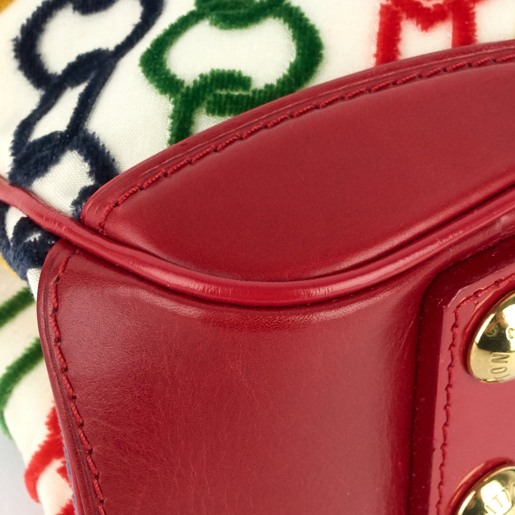 Louis Vuitto Linda Mini Monogram Charms Velvet Chains Bag