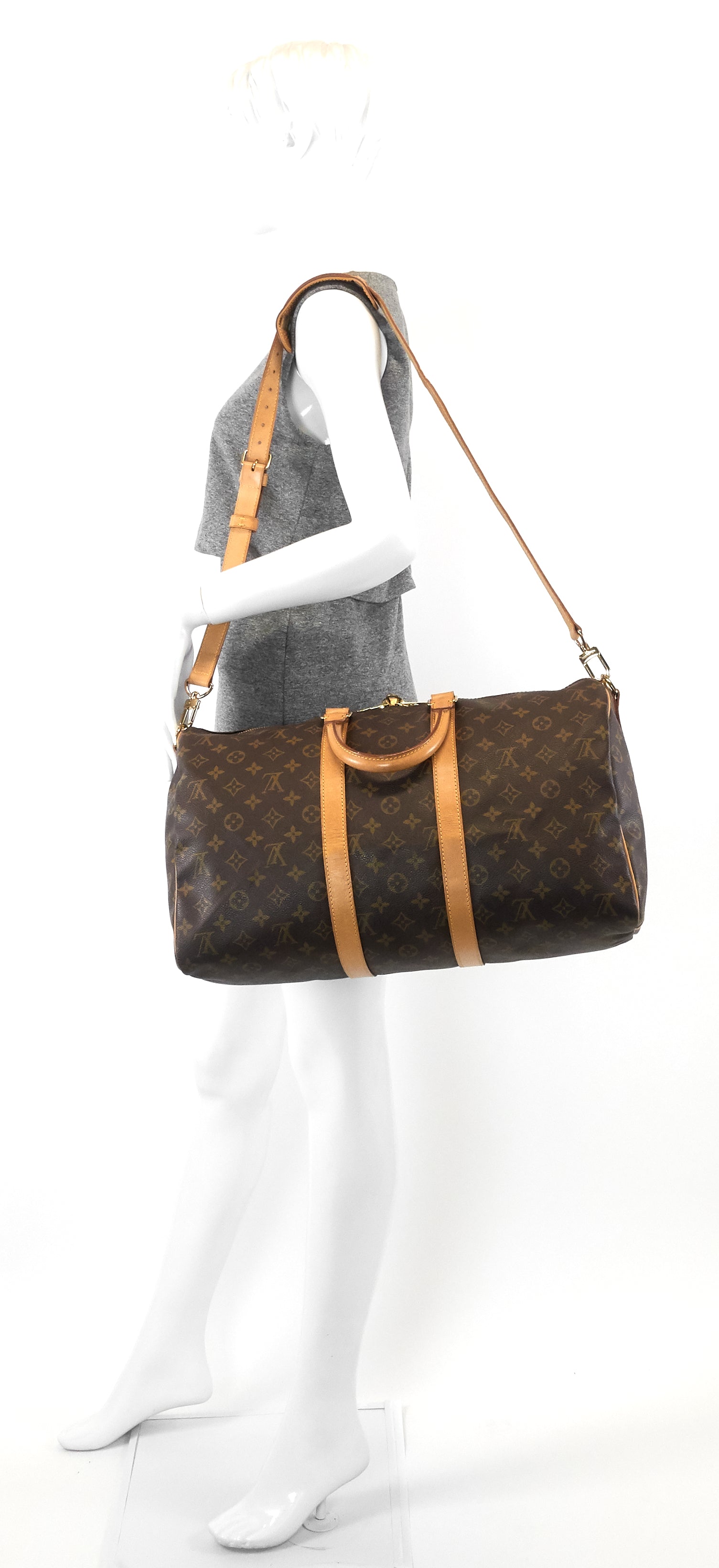 Louis Vuitto Keepall 45 Bandouliere Monogram Canvas Bag